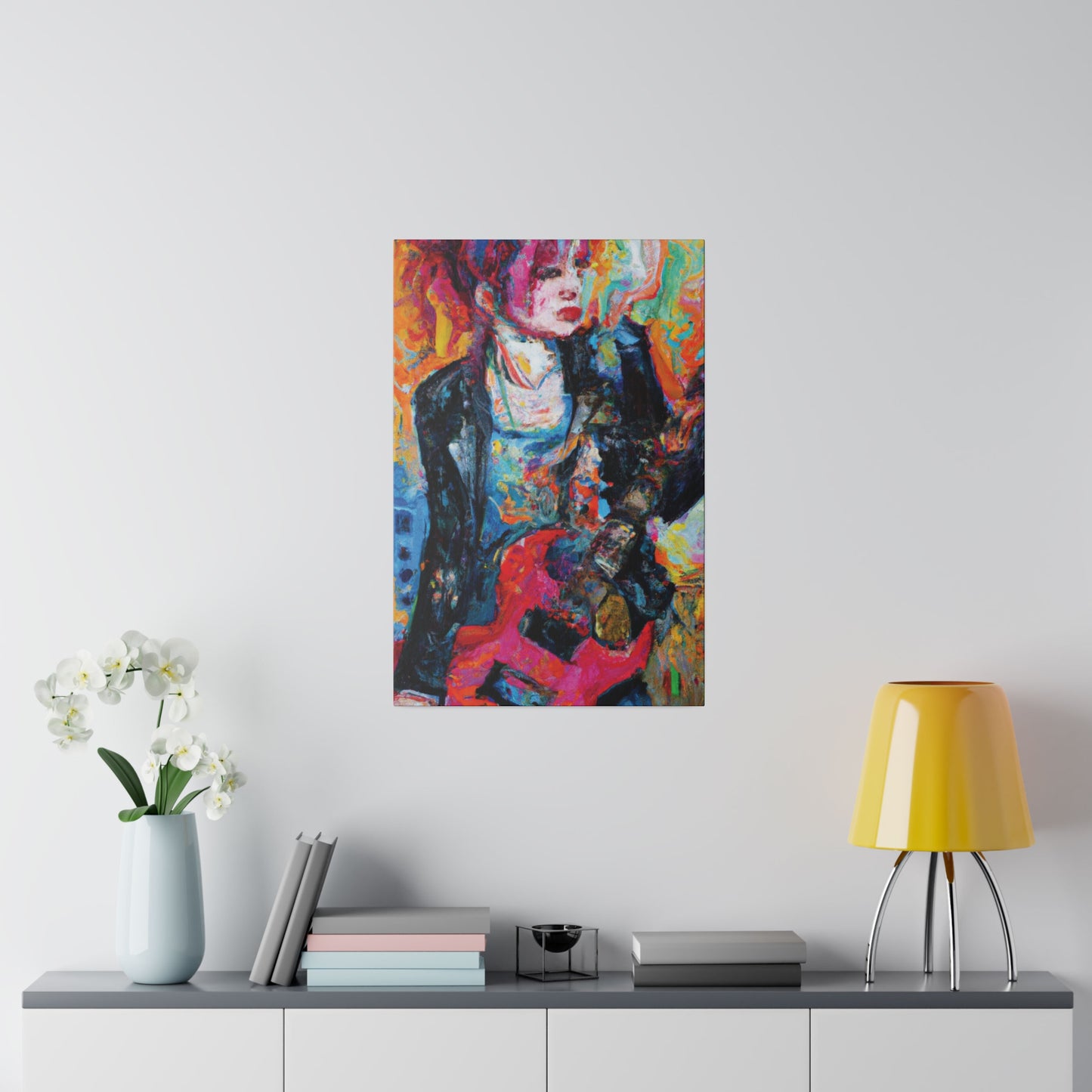 6278X - Rockstar Oil Painting Style Print | Poster | Home Decor | Wall Art | Music Art | Canvas