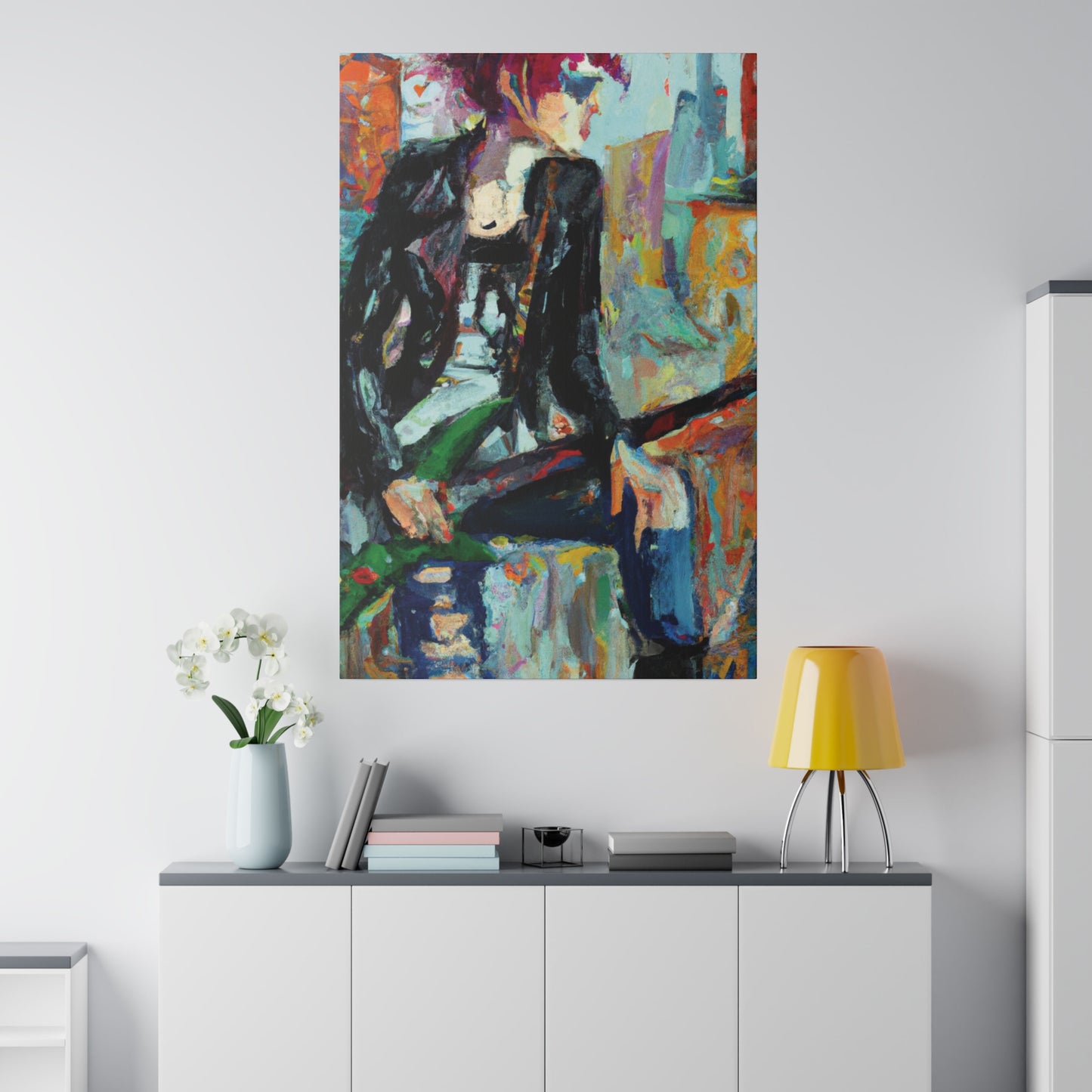 6918Q - Rockstar Oil Painting Style Print | Poster | Home Decor | Wall Art | Music Art | Canvas