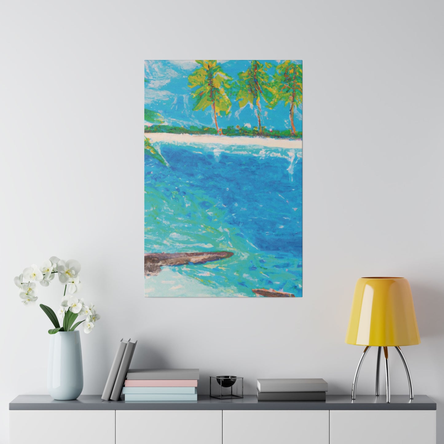 5065C - Bahamas Ocean Painting Print | Bahamas | Ocean | Beach | Poster | Home Decor | Wall Art | Canvas