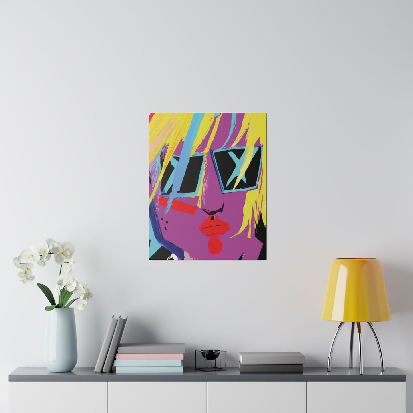 1712U - Rockstar Painting Print | Face | Abstract | Poster | Home Decor | Wall Art | Music Art | Canvas