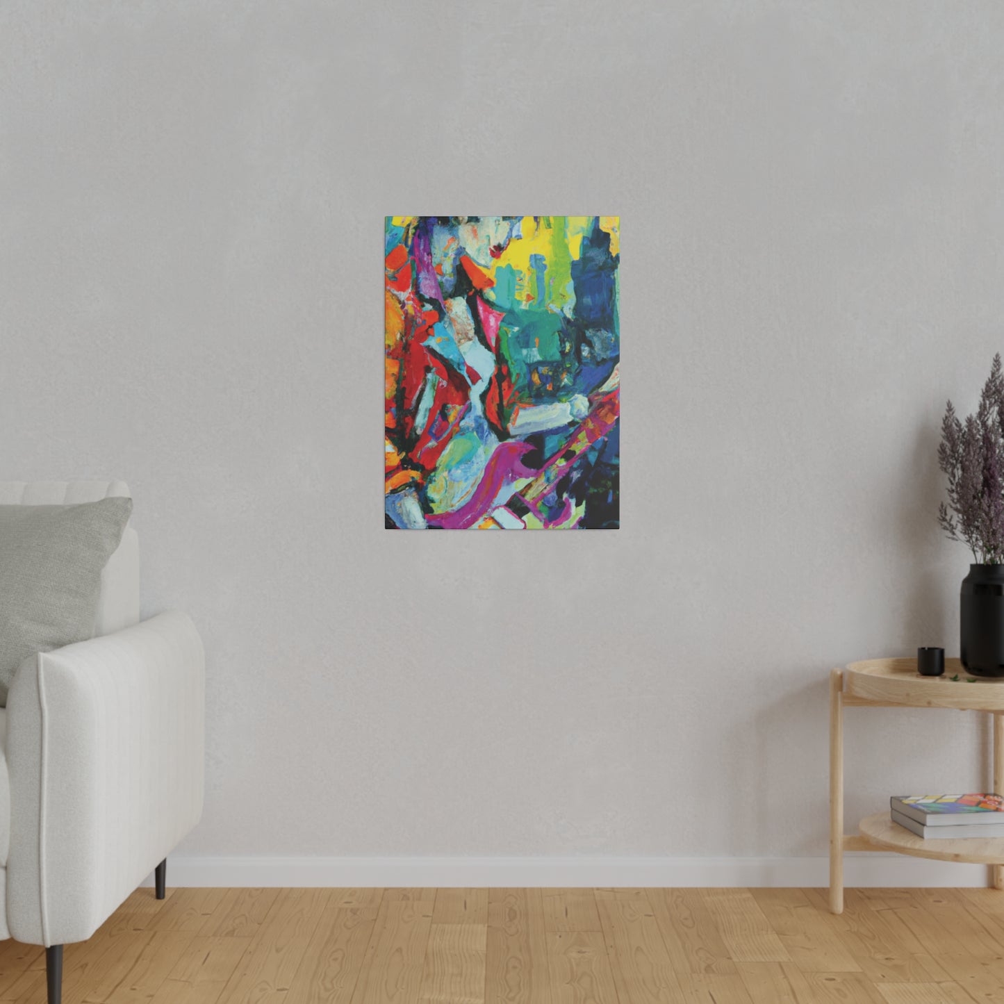 8232M - Rockstar Oil Painting Style Print | Poster | Home Decor | Wall Art | Music Art | Canvas