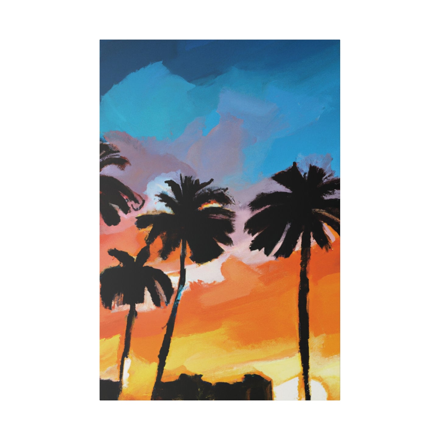 7010V - Miami Beach Sunset Painting Print | Miami | Beach | Sunset | Poster | Home Decor | Wall Art | Canvas