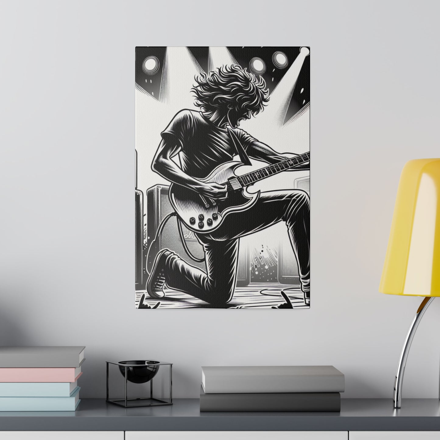 7295Q - music art work, rockstar gifts, musician gift ideas, guitar art work, guitar artwork, guitar wall art canvas, playing guitar, decor