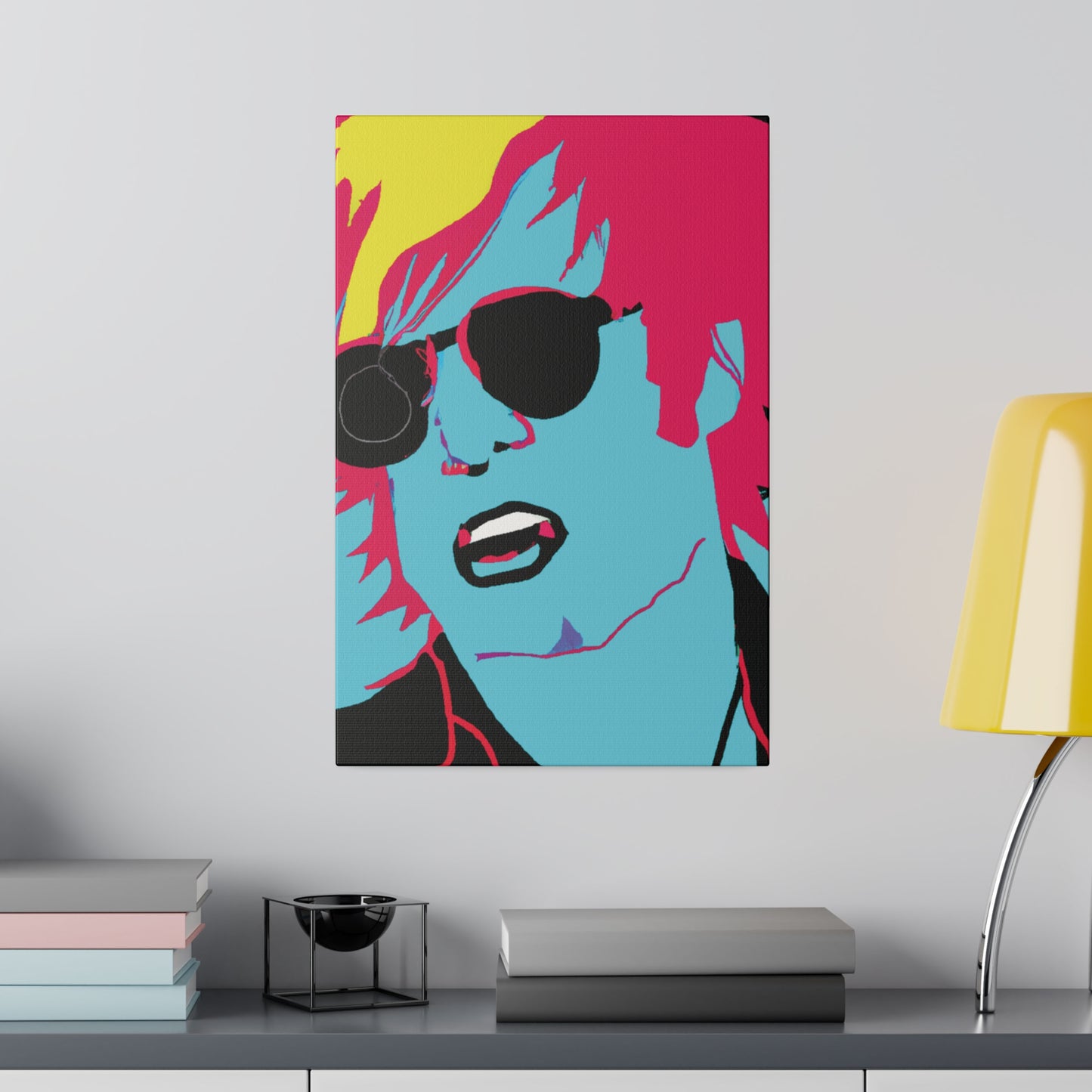 6426B - Rockstar Painting Print | Face | Abstract | Poster | Home Decor | Wall Art | Music Art | Canvas