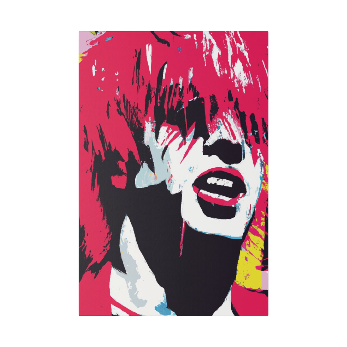 8269P - Rockstar Painting Print | Face | Abstract | Poster | Home Decor | Wall Art | Music Art | Canvas