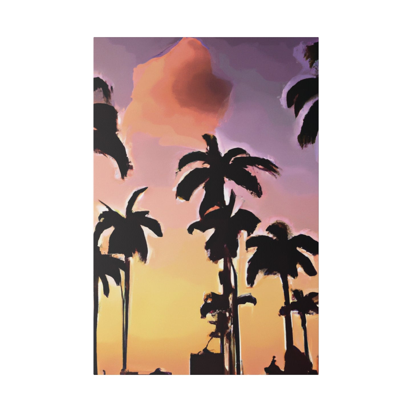 7792Z - Miami Beach Sunset Painting Print | Miami | Beach | Sunset | Poster | Home Decor | Wall Art | Canvas