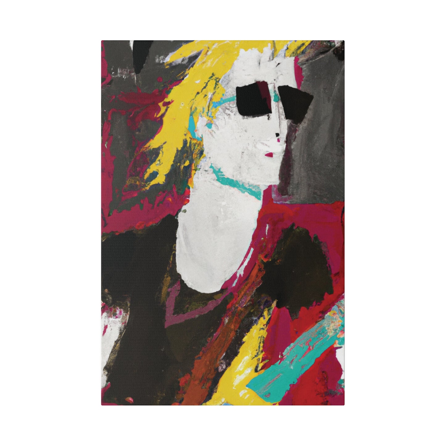 9346S - Rockstar Painting Print | Face | Abstract | Poster | Home Decor | Wall Art | Music Art | Canvas