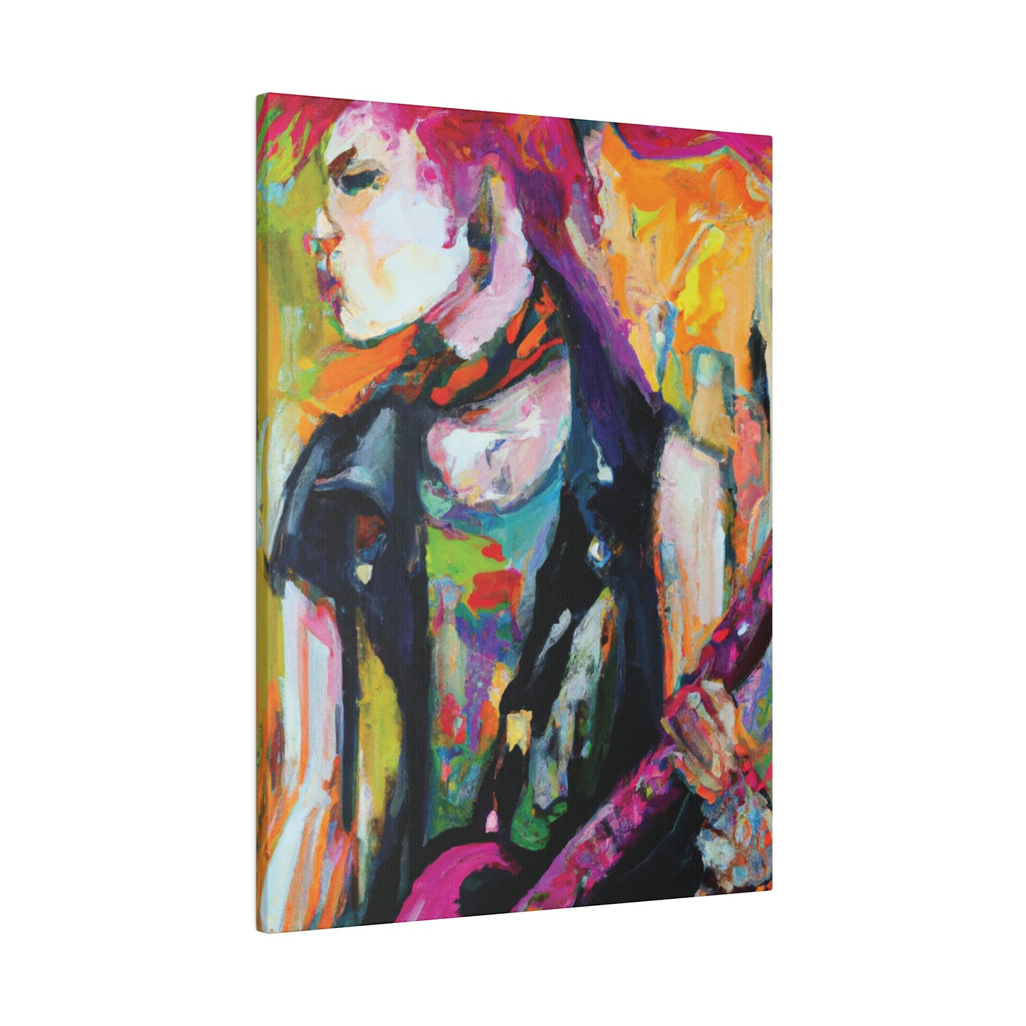 1138X - Rockstar Oil Painting Style Print | Poster | Home Decor | Wall Art | Music Art | Canvas