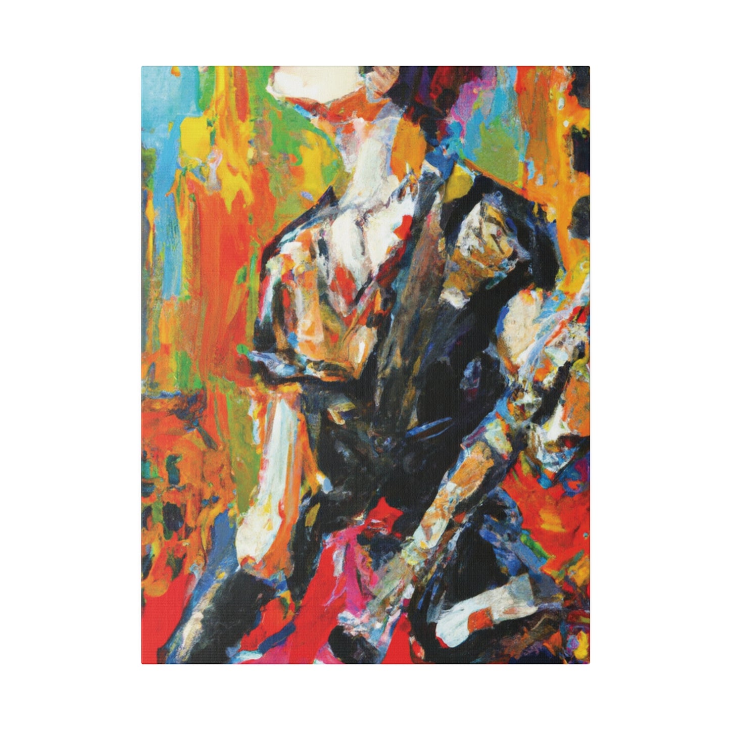 5867V - Rockstar Oil Painting Style Print | Poster | Home Decor | Wall Art | Music Art | Canvas