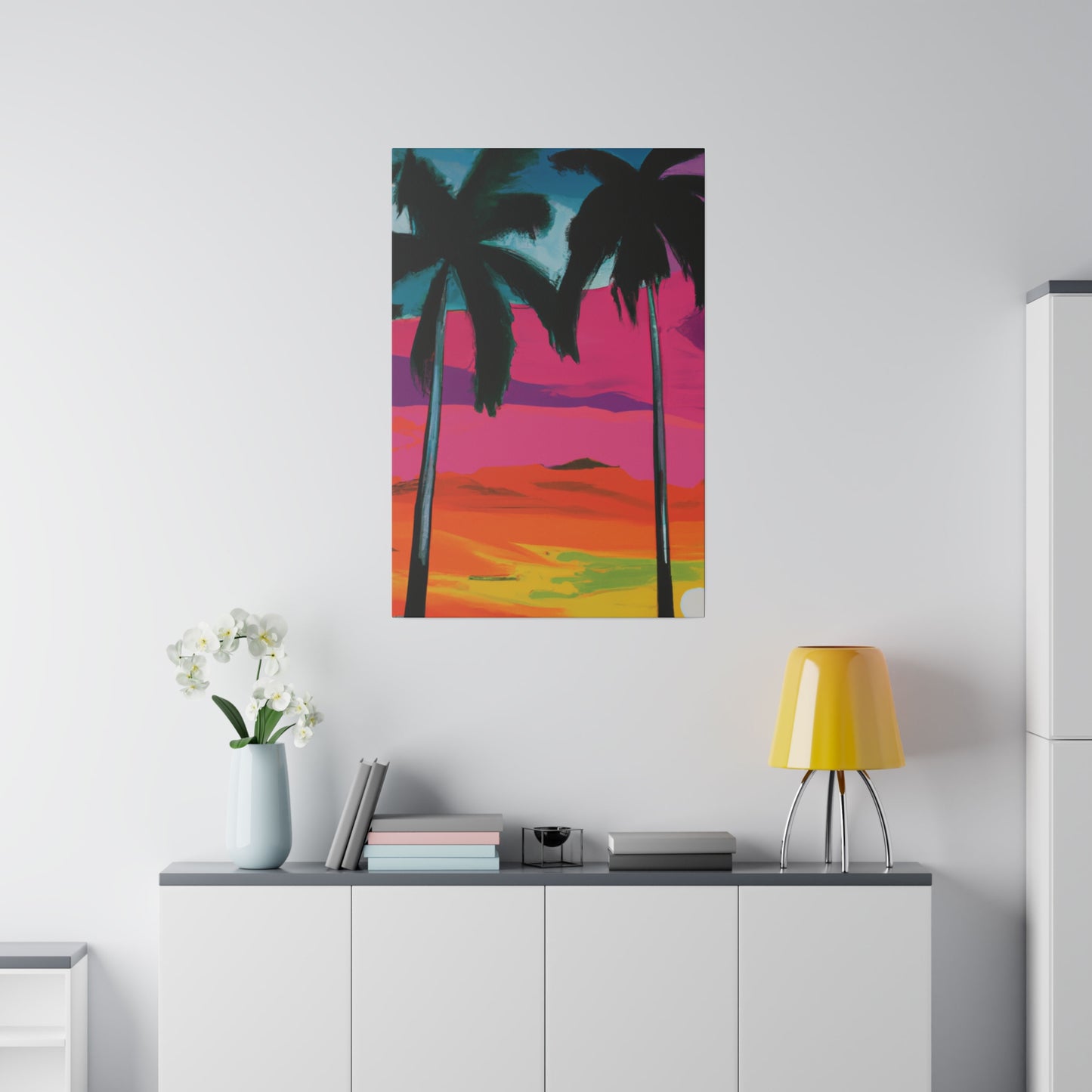 9027A - Miami Beach Sunset Painting Print | Miami | Beach | Sunset | Poster | Home Decor | Wall Art | Canvas