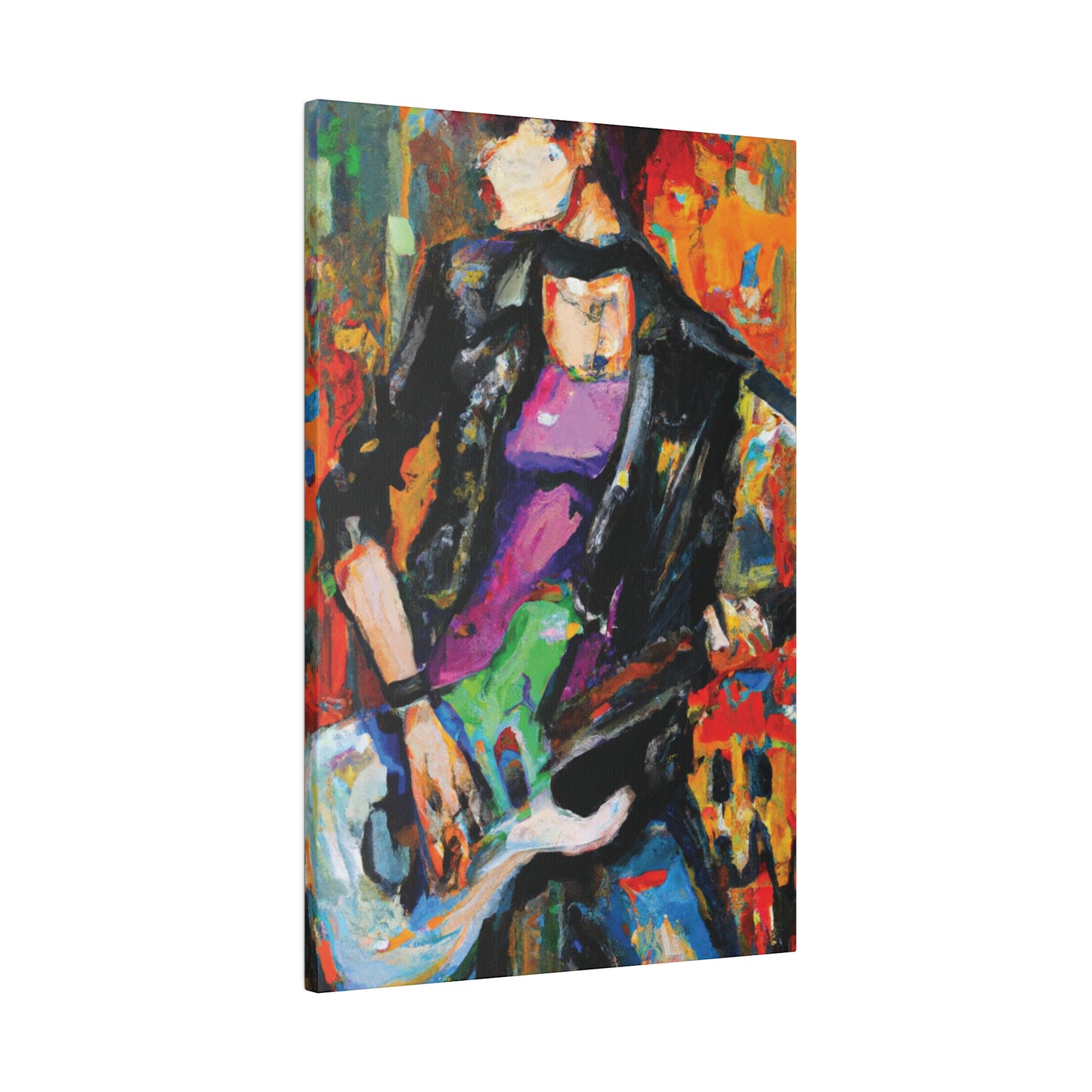 4895R - Rockstar Oil Painting Style Print | Poster | Home Decor | Wall Art | Music Art | Canvas