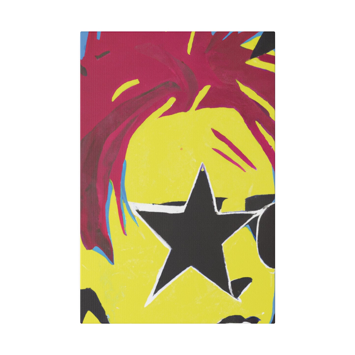 5063P - Rockstar Painting Print | Face | Abstract | Poster | Home Decor | Wall Art | Music Art | Canvas