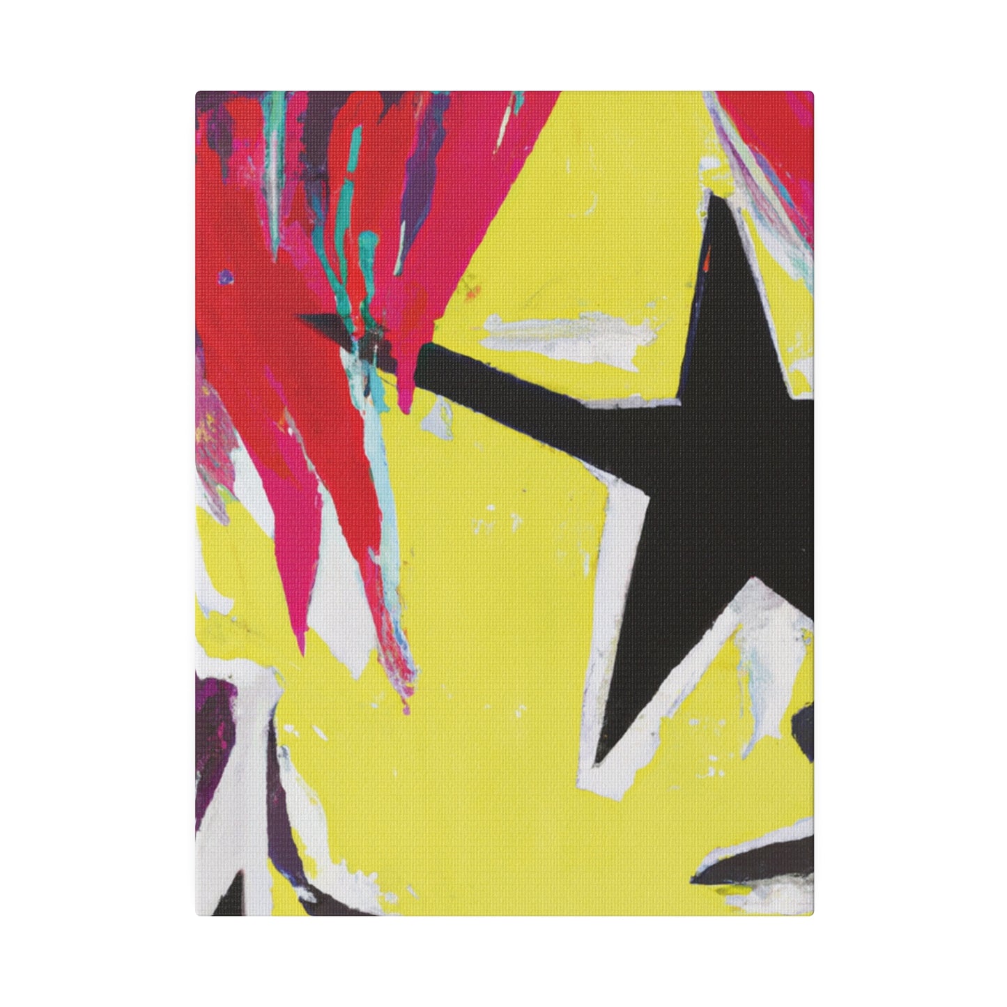 8768M - Rockstar Painting Print | Face | Abstract | Poster | Home Decor | Wall Art | Music Art | Canvas