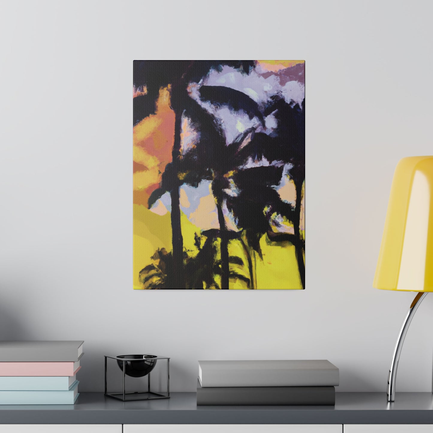 3753W - Miami Beach Sunset Painting Print | Miami | Beach | Sunset | Poster | Home Decor | Wall Art | Canvas