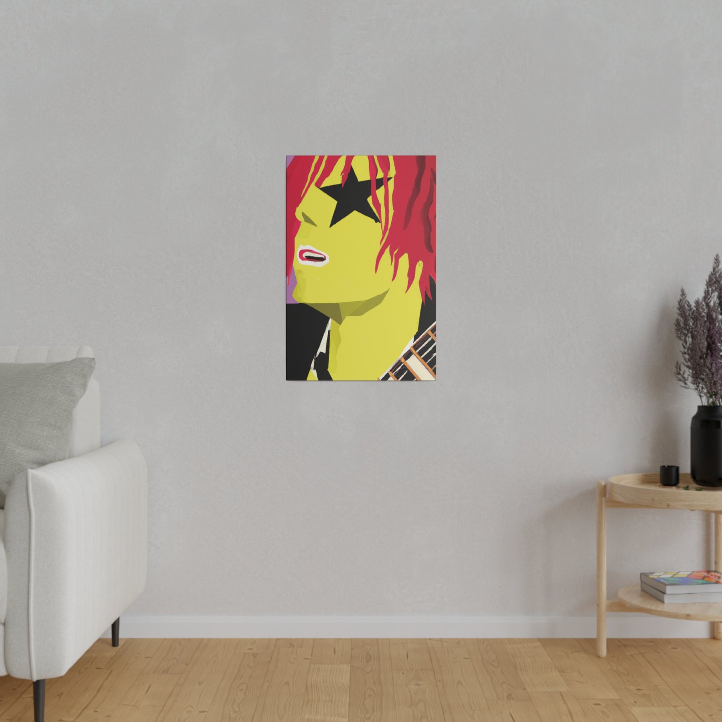 3268R - Rockstar Painting Print | Face | Abstract | Poster | Home Decor | Wall Art | Music Art | Canvas