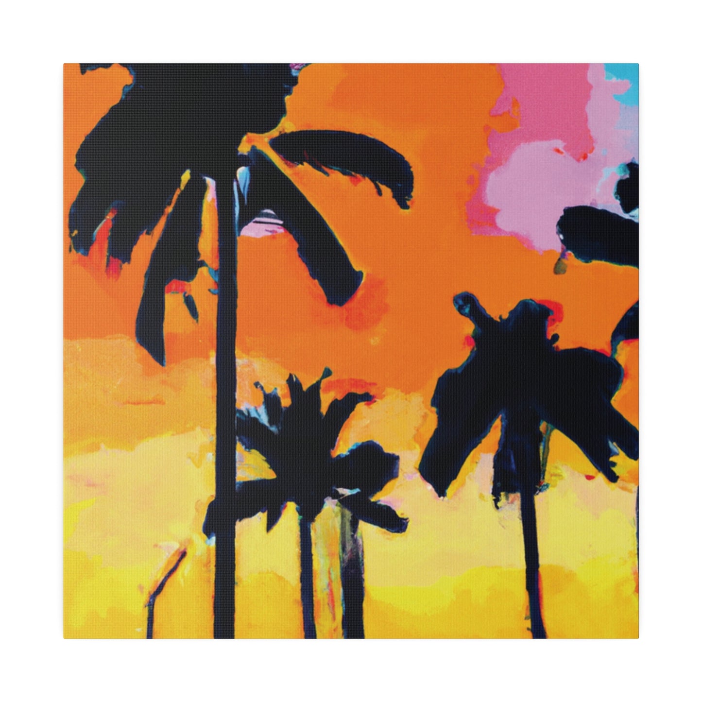 2956A - Miami Beach Sunset Painting Print | Miami | Beach | Sunset | Poster | Home Decor | Wall Art | Canvas