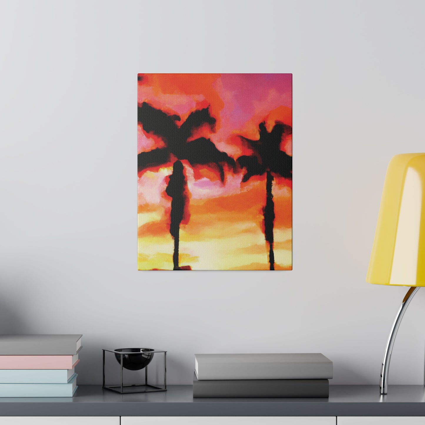 1413Q - Miami Beach Sunset Painting Print | Miami | Beach | Sunset | Poster | Home Decor | Wall Art | Canvas