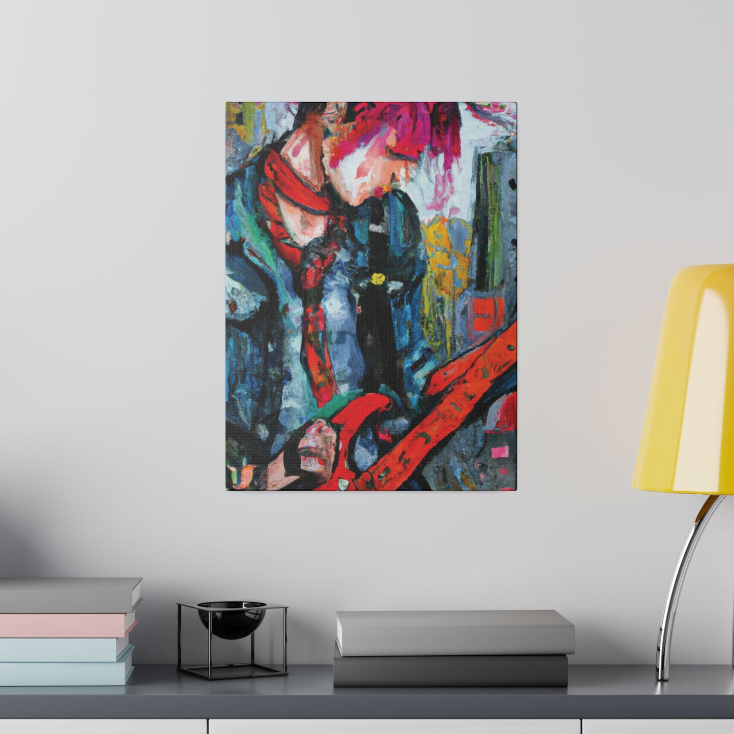 4972T - Rockstar Oil Painting Style Print | Poster | Home Decor | Wall Art | Music Art | Canvas