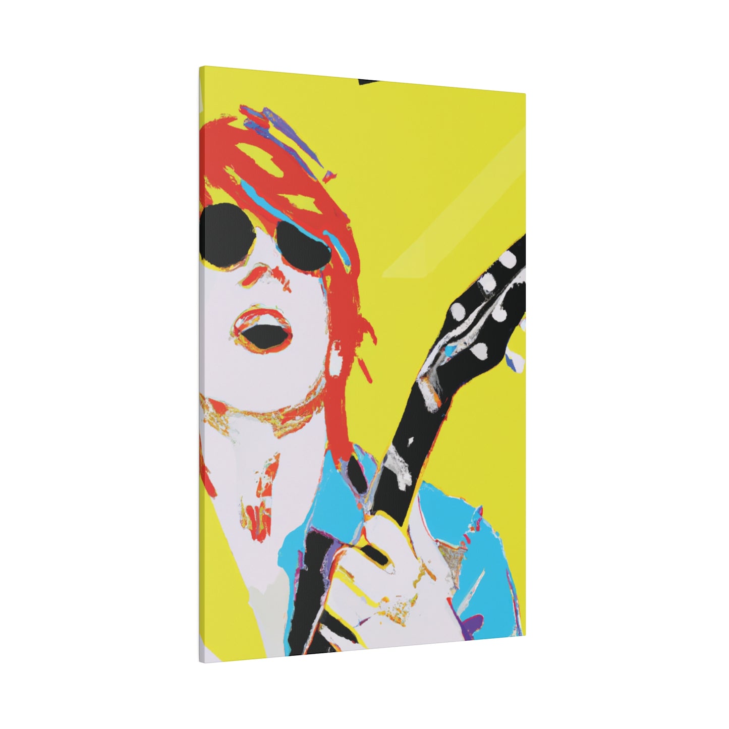 846Q - Rockstar Painting Print | Face | Abstract | Poster | Home Decor | Wall Art | Music Art | Canvas