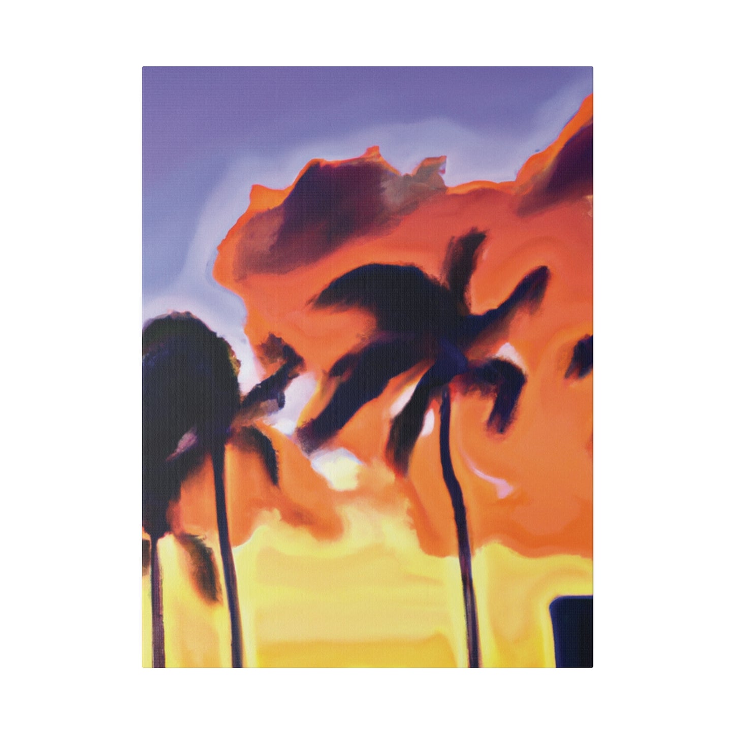 3415F - Miami Beach Sunset Painting Print | Miami | Beach | Sunset | Poster | Home Decor | Wall Art | Canvas