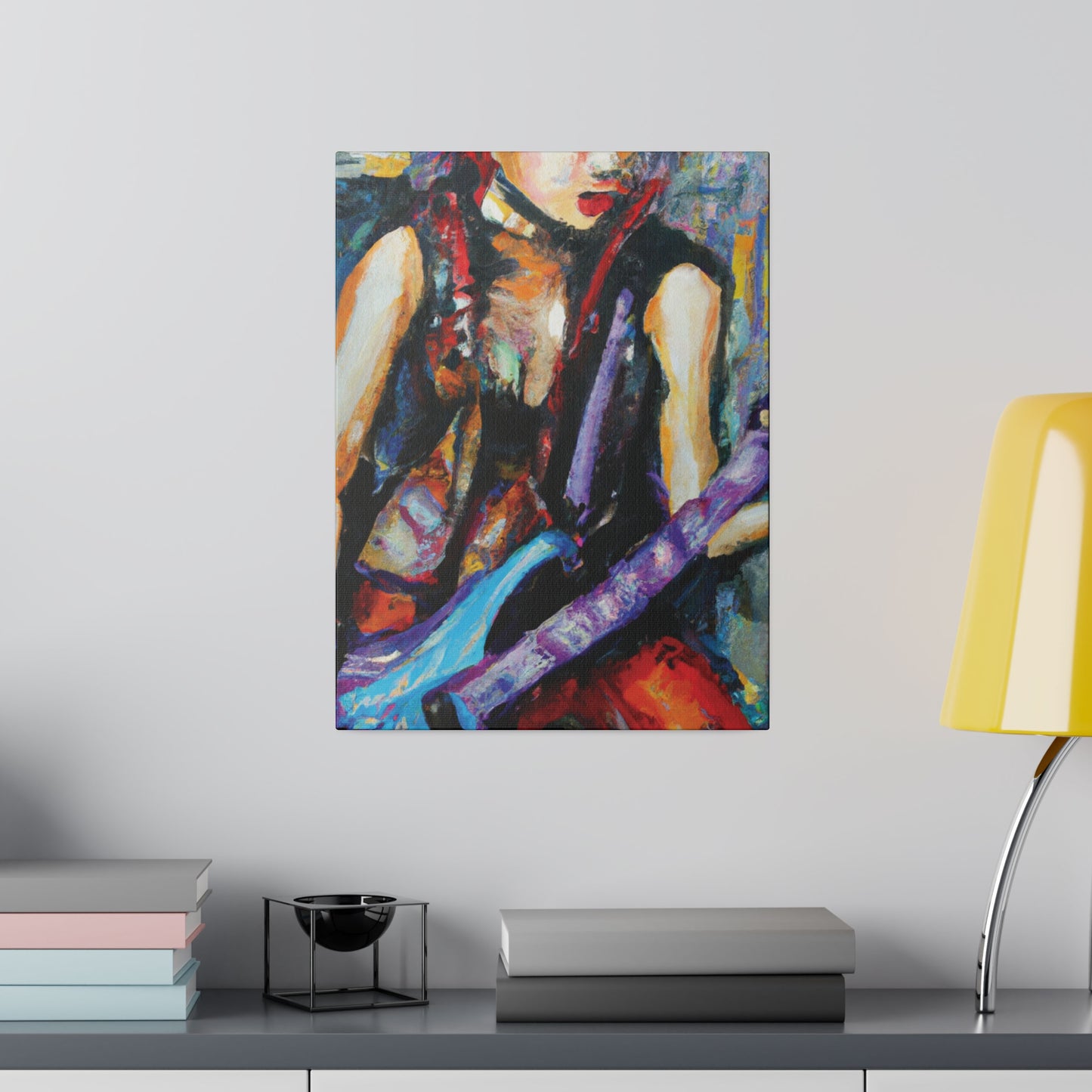 6251Z - Rockstar Oil Painting Style Print | Poster | Home Decor | Wall Art | Music Art | Canvas