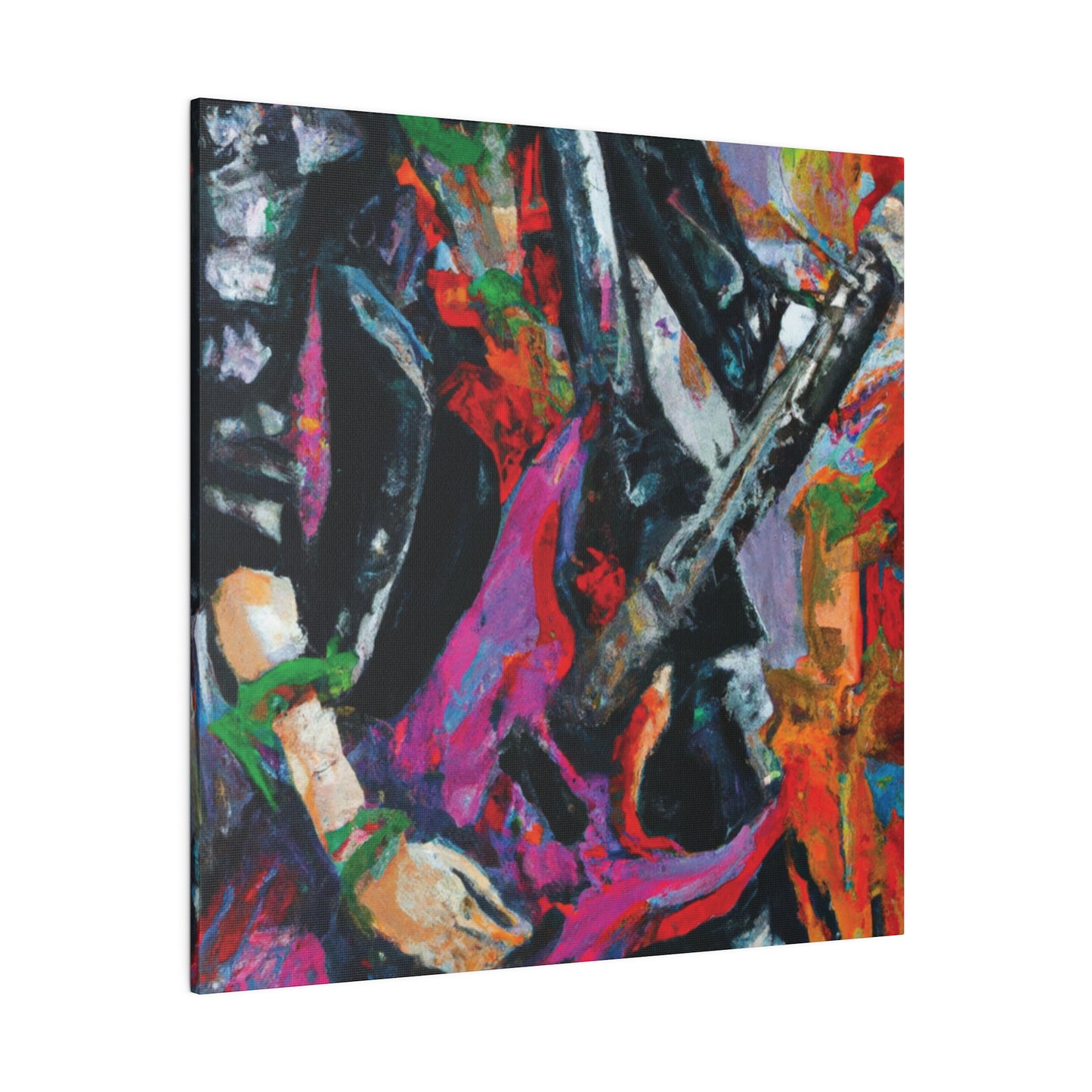 3622Z - Rockstar Oil Painting Style Print | Poster | Home Decor | Wall Art | Music Art | Canvas