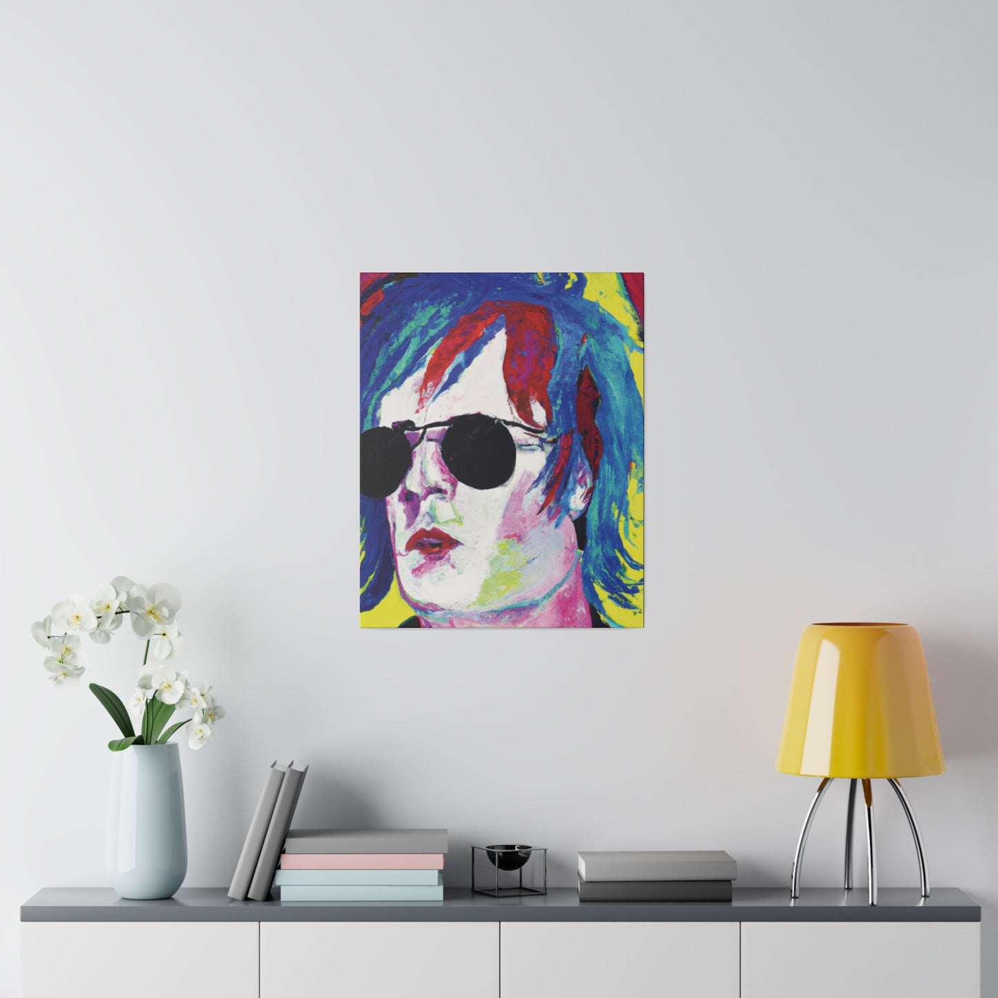 7634A - Rockstar Painting Print | Face | Abstract | Poster | Home Decor | Wall Art | Music Art | Canvas