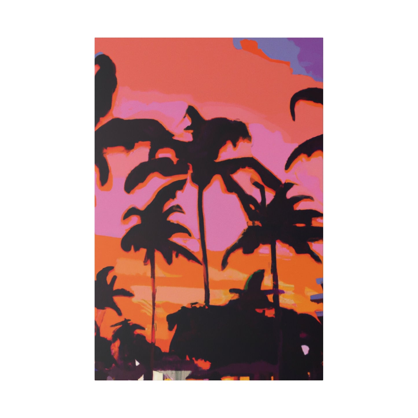 6226X - Miami Beach Sunset Painting Print | Miami | Beach | Sunset | Poster | Home Decor | Wall Art | Canvas