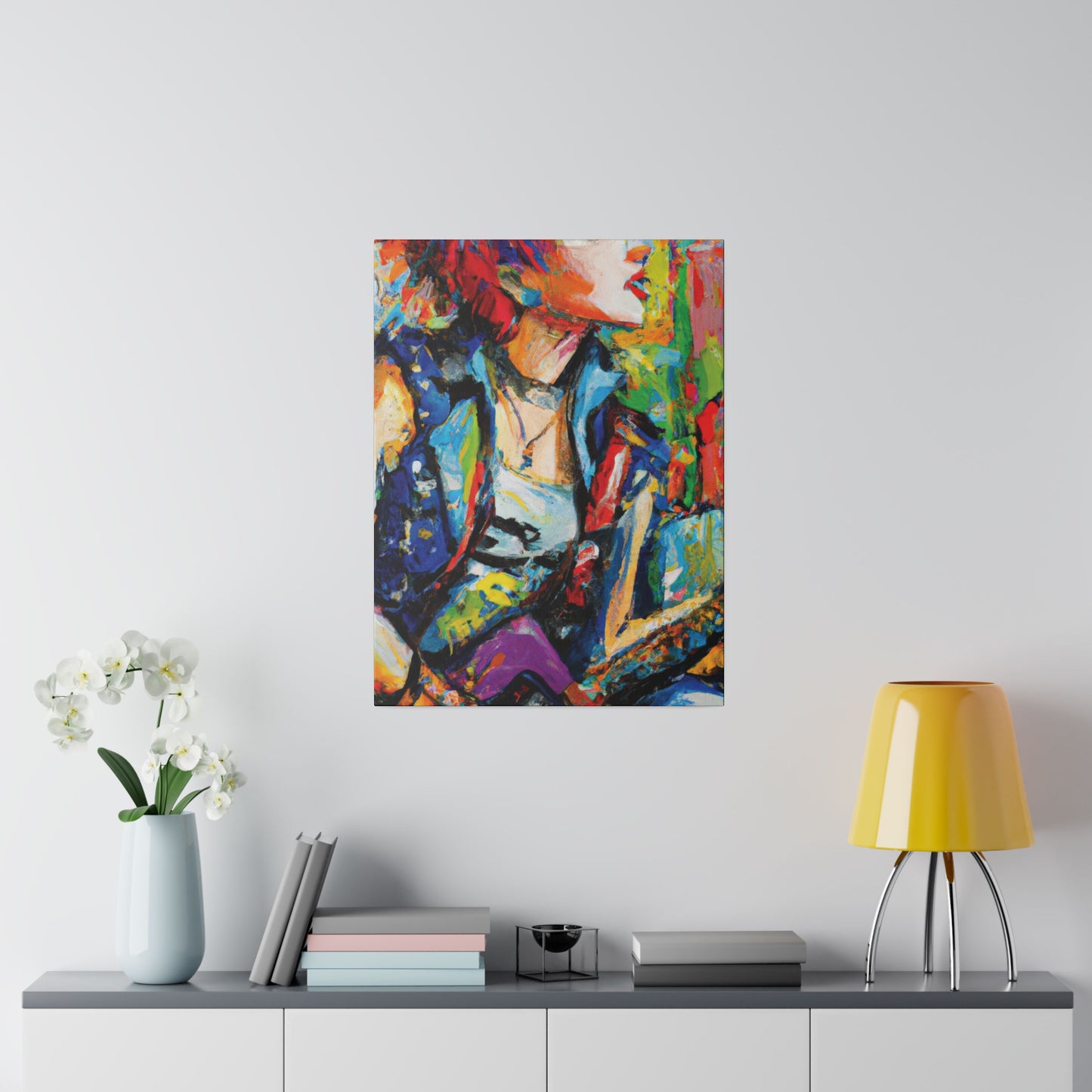 1135V - Rockstar Oil Painting Style Print | Poster | Home Decor | Wall Art | Music Art | Canvas