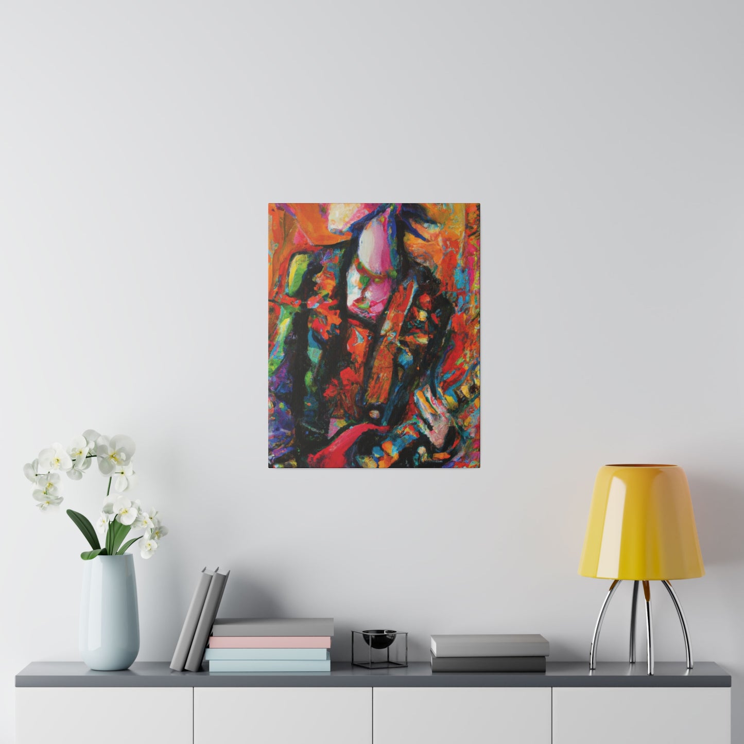 8245G - Rockstar Oil Painting Style Print | Poster | Home Decor | Wall Art | Music Art | Canvas