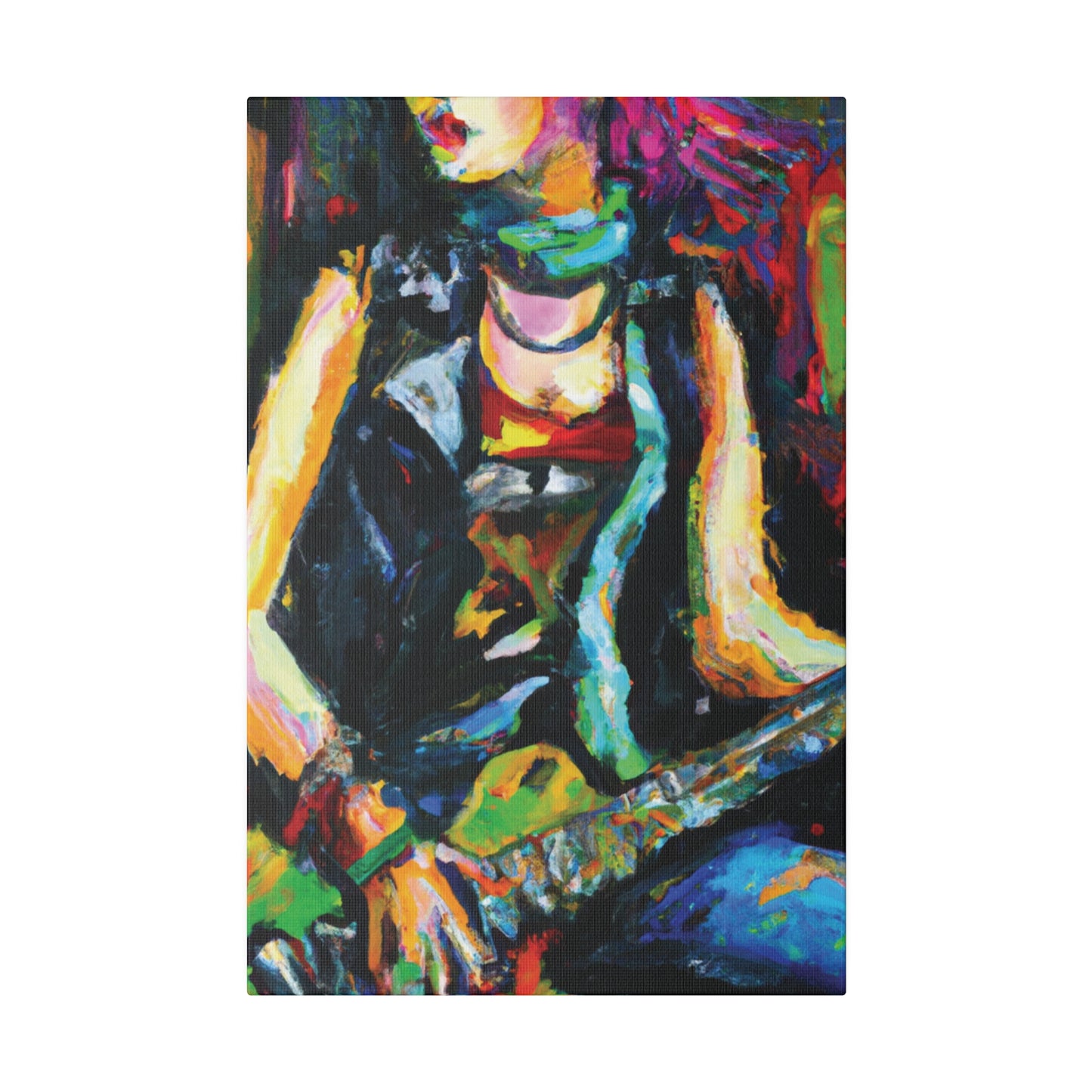 7187Z - Rockstar Oil Painting Style Print | Poster | Home Decor | Wall Art | Music Art | Canvas