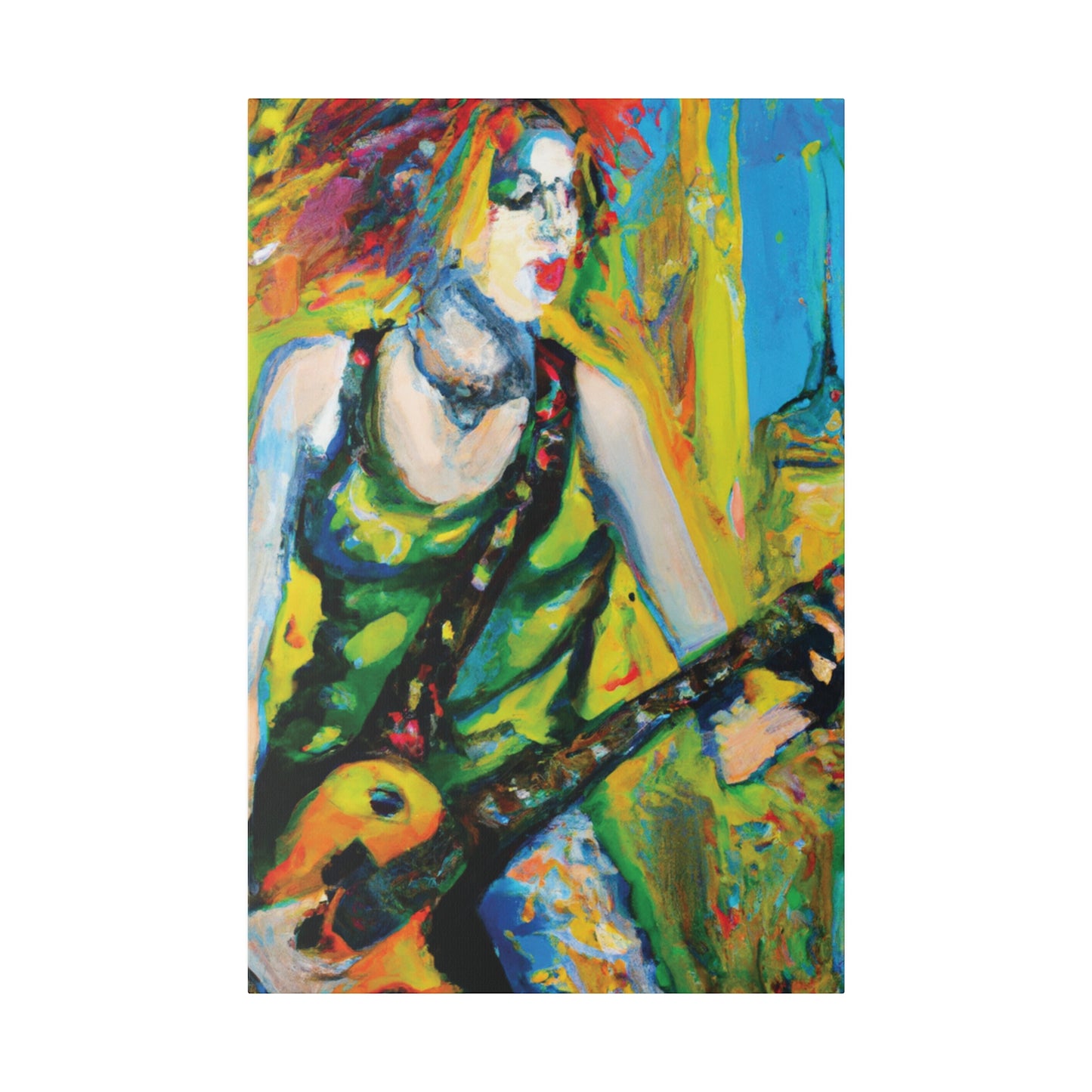 4713C - Rockstar Oil Painting Style Print | Poster | Home Decor | Wall Art | Music Art | Canvas