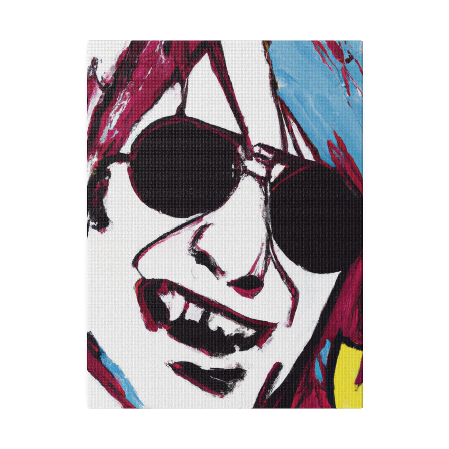 6455Z - Rockstar Painting Print | Face | Abstract | Poster | Home Decor | Wall Art | Music Art | Canvas