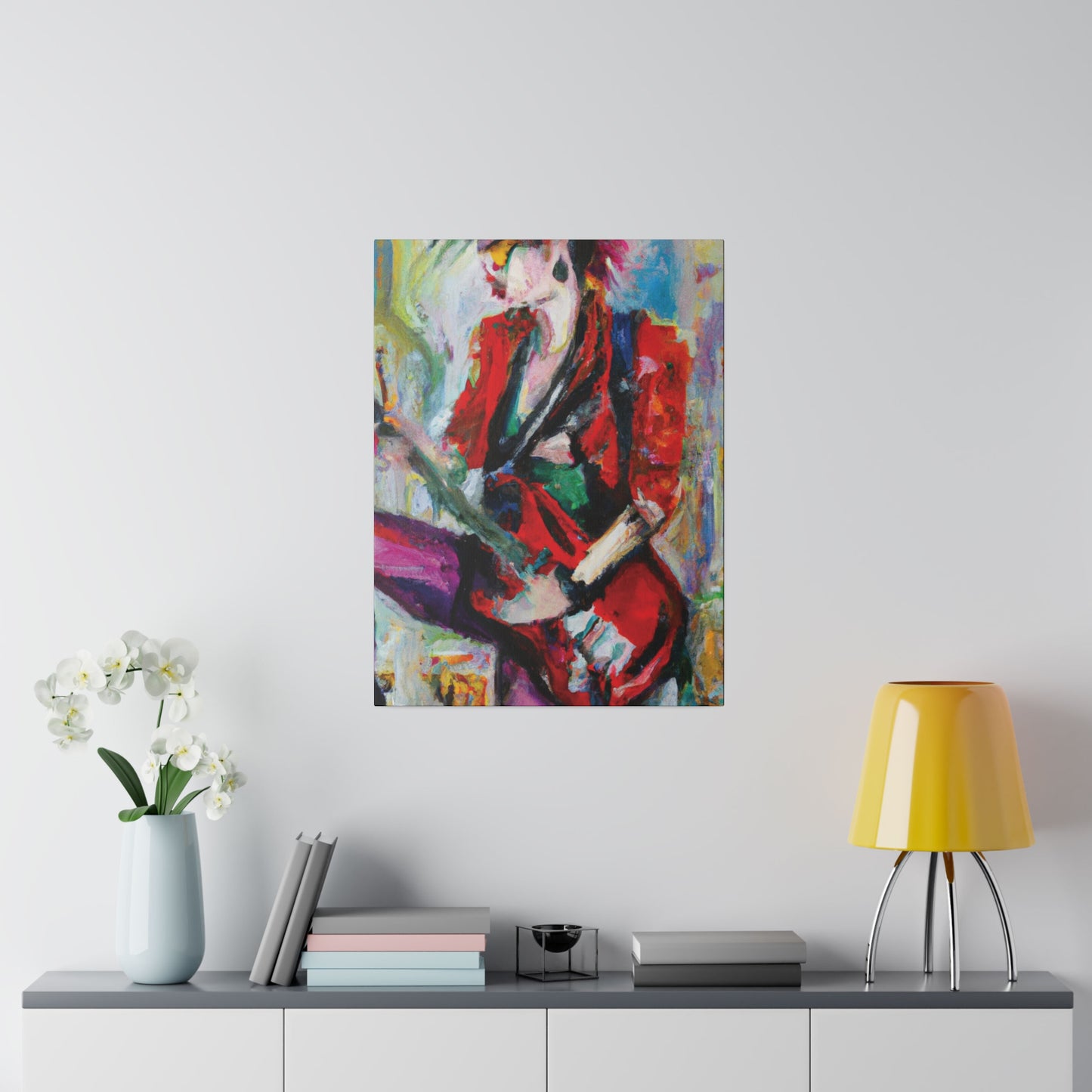 7962V - Rockstar Oil Painting Style Print | Poster | Home Decor | Wall Art | Music Art | Canvas