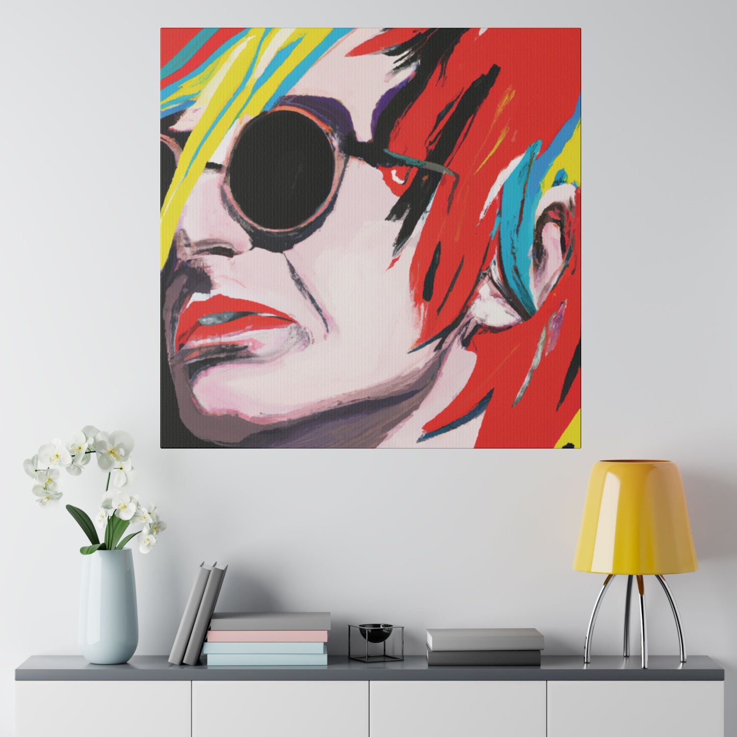 9573V - Rockstar Painting Print | Face | Abstract | Poster | Home Decor | Wall Art | Music Art | Canvas