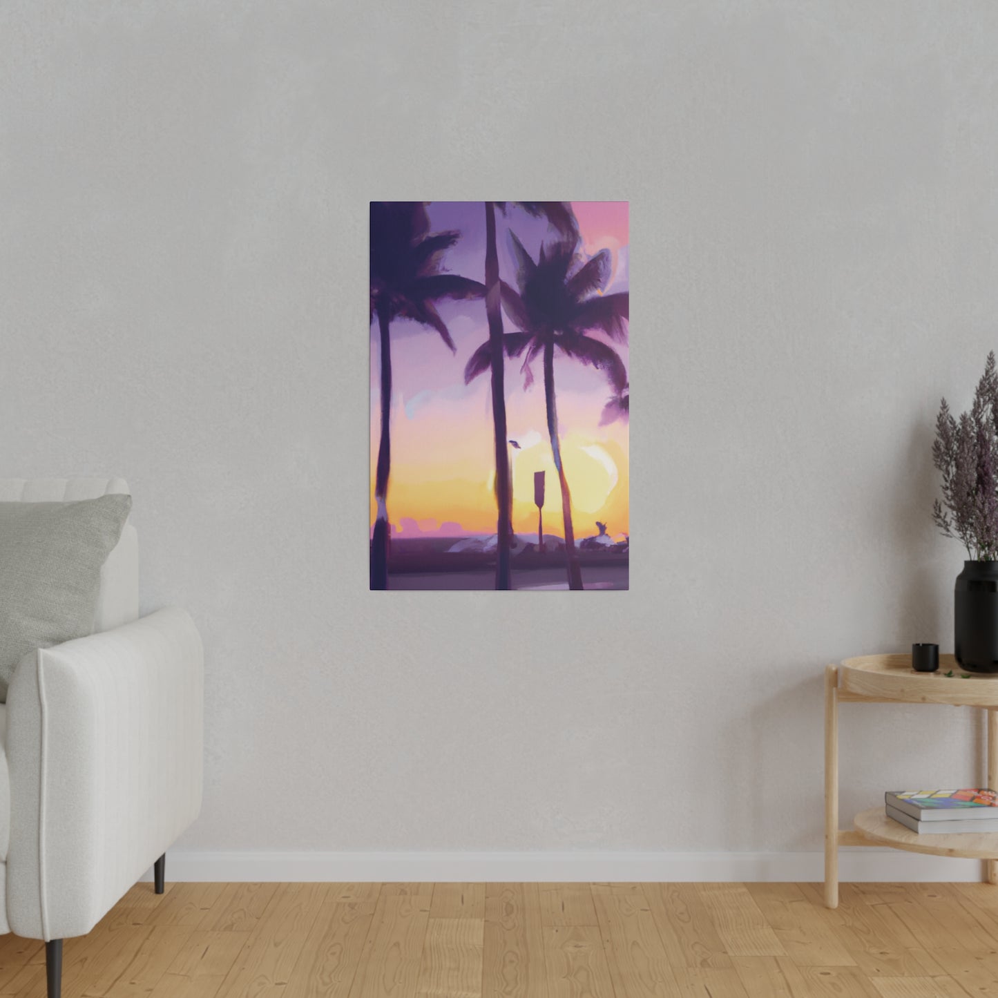 6137G - Miami Beach Sunset Painting Print | Miami | Beach | Sunset | Poster | Home Decor | Wall Art | Canvas