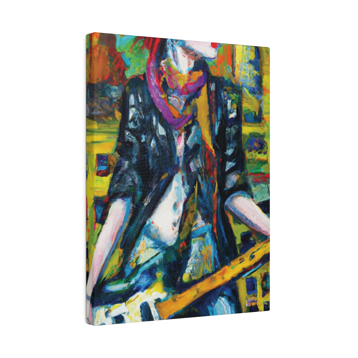 3589A - Rockstar Oil Painting Style Print | Poster | Home Decor | Wall Art | Music Art | Canvas