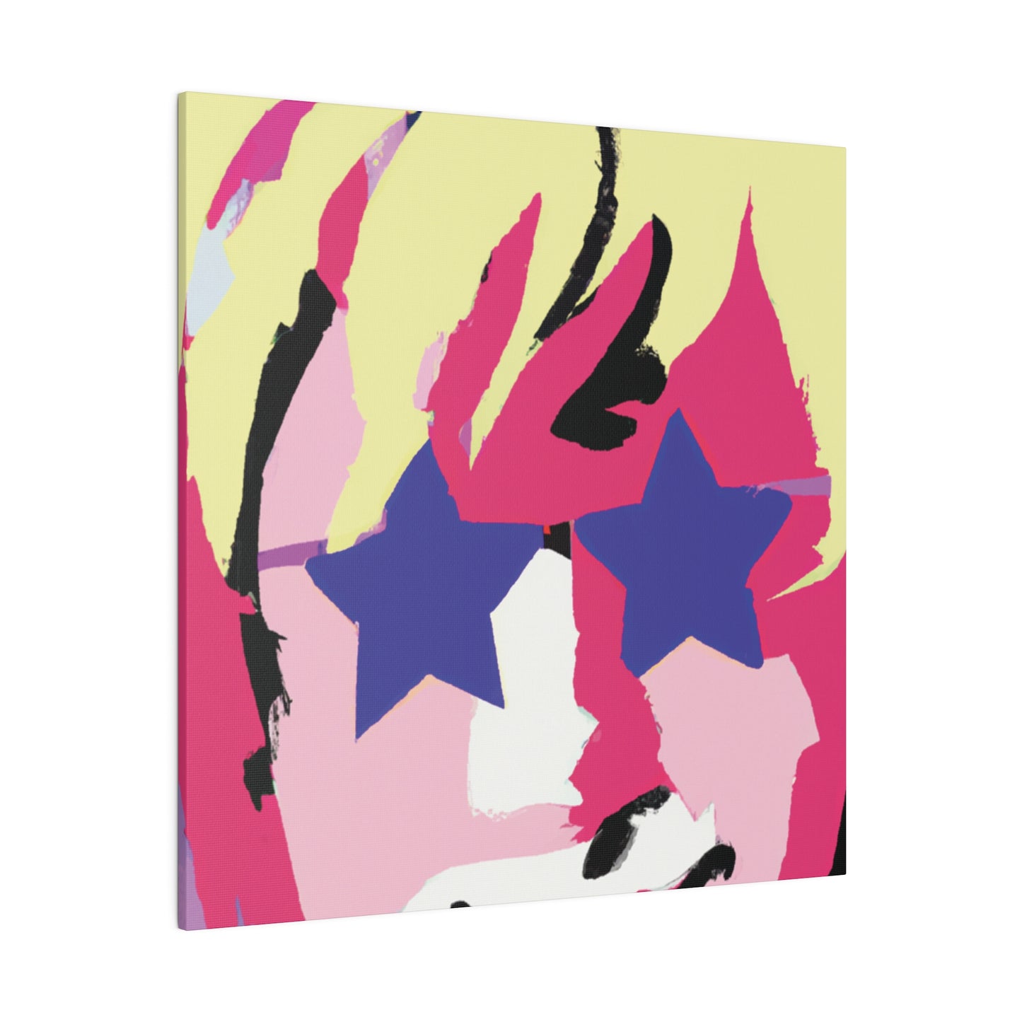 3558K - Rockstar Painting Print | Face | Abstract | Poster | Home Decor | Wall Art | Music Art | Canvas