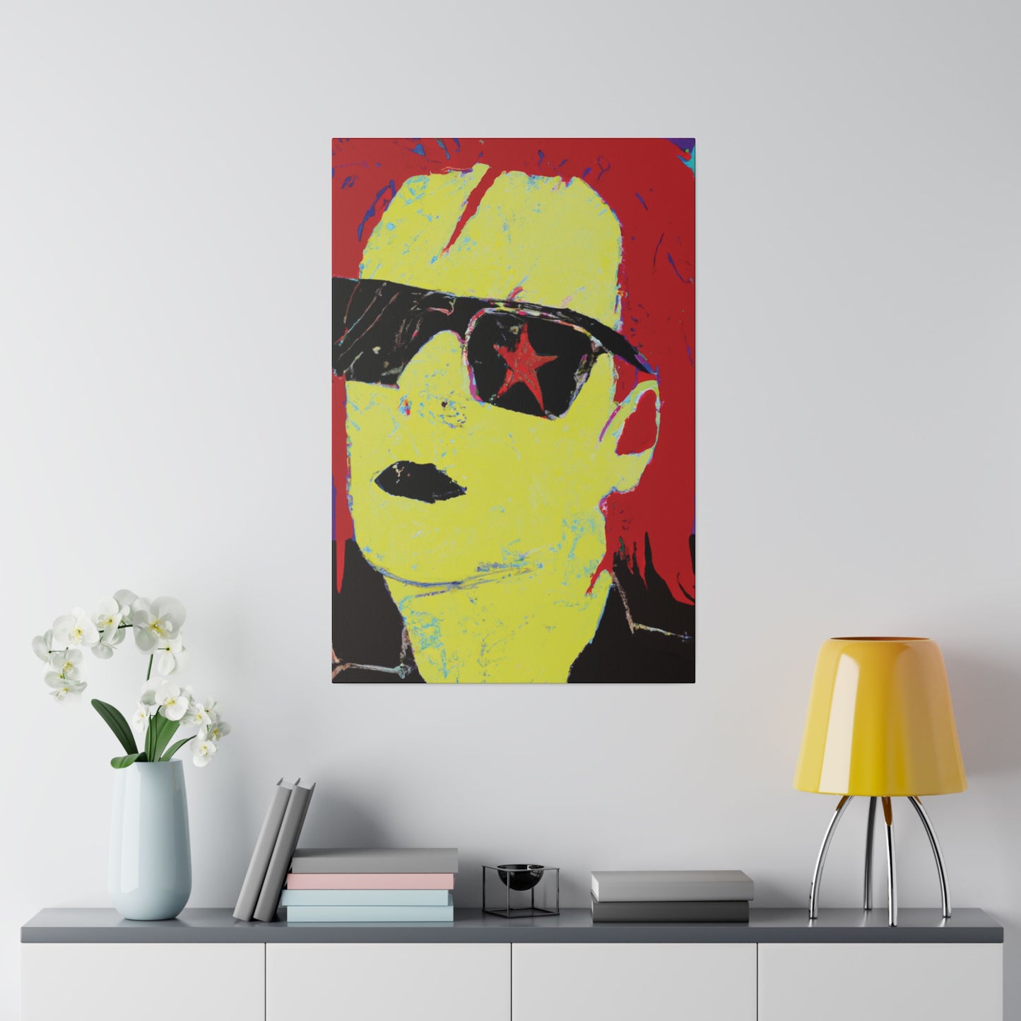 4792S - Rockstar Painting Print | Face | Abstract | Poster | Home Decor | Wall Art | Music Art | Canvas