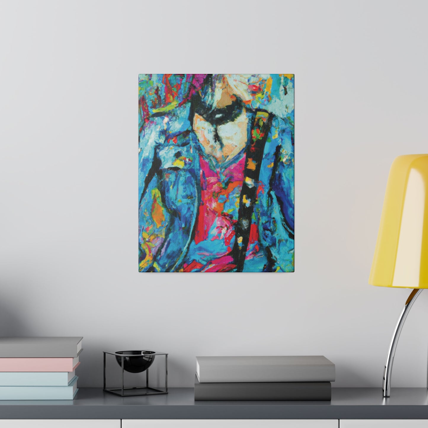 8374W - Rockstar Oil Painting Style Print | Poster | Home Decor | Wall Art | Music Art | Canvas