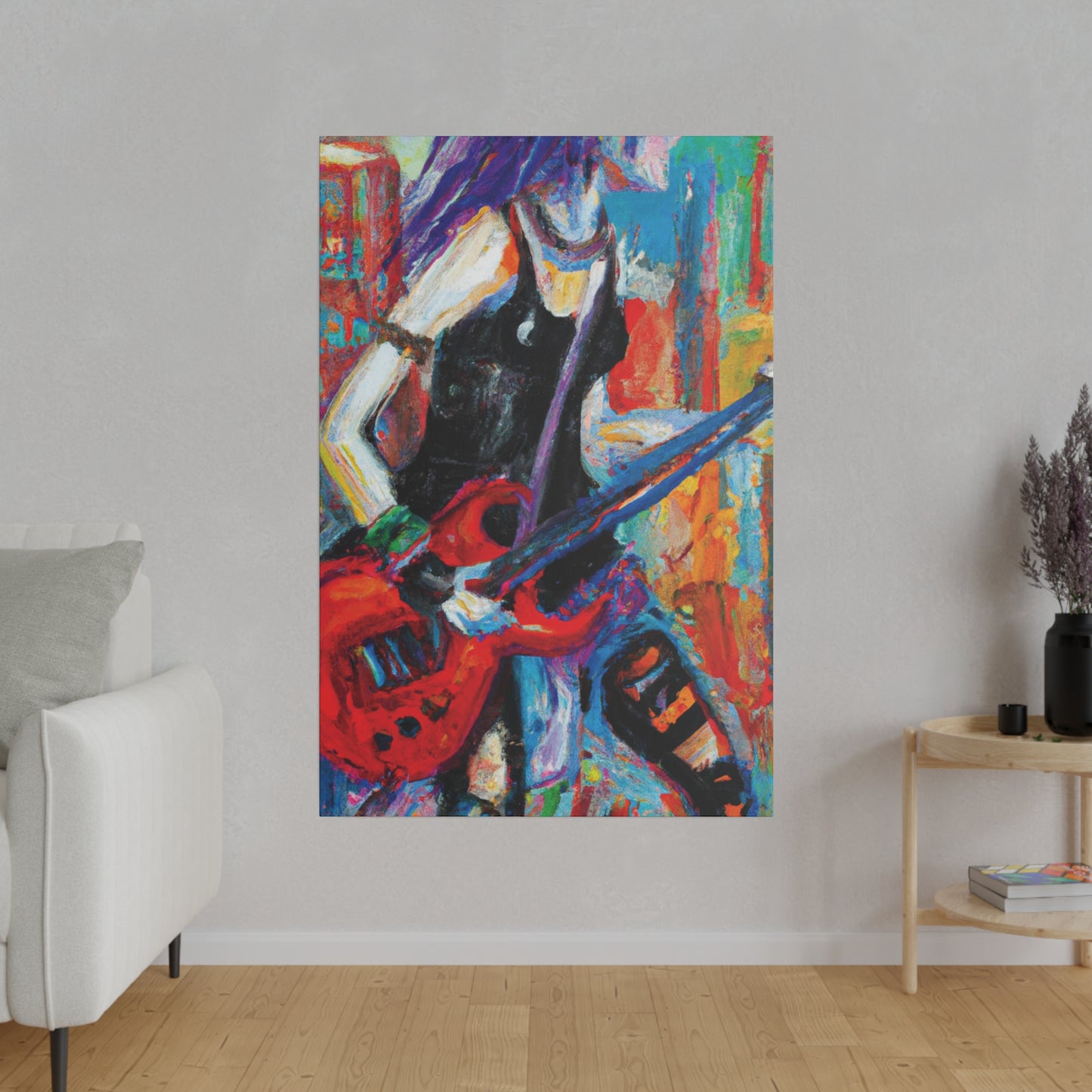 7384Q - Rockstar Oil Painting Style Print | Poster | Home Decor | Wall Art | Music Art | Canvas