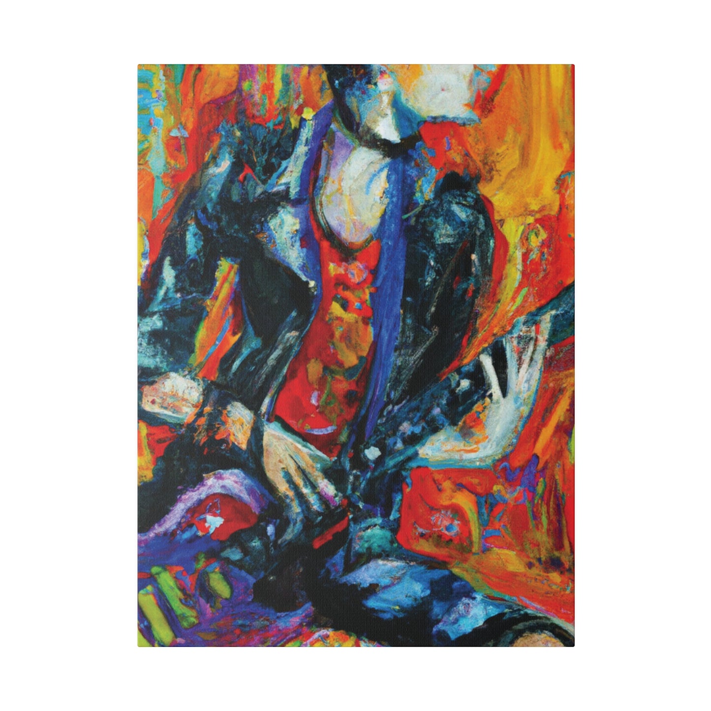 7348F - Rockstar Oil Painting Style Print | Poster | Home Decor | Wall Art | Music Art | Canvas