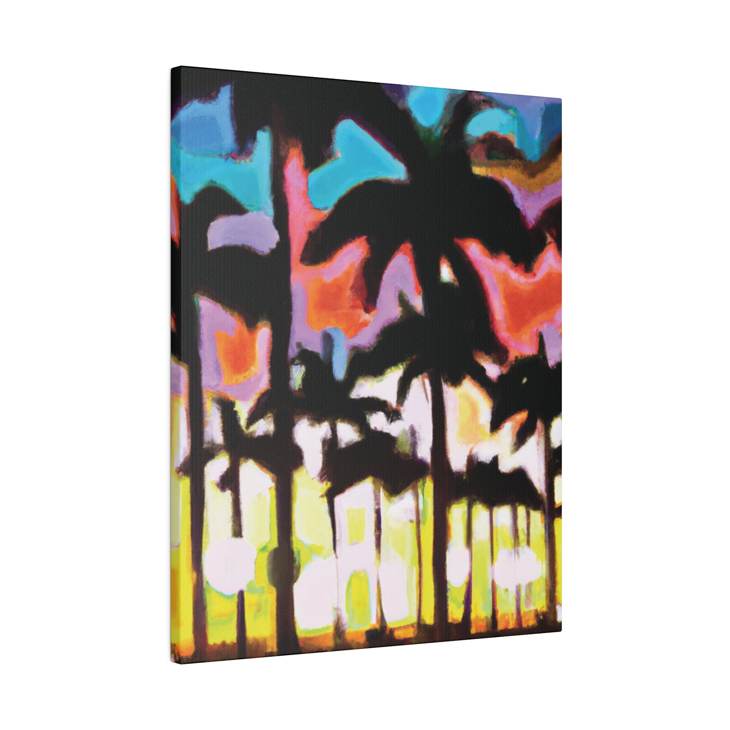 8596C - Miami Beach Sunset Painting Print | Miami | Beach | Sunset | Poster | Home Decor | Wall Art | Canvas