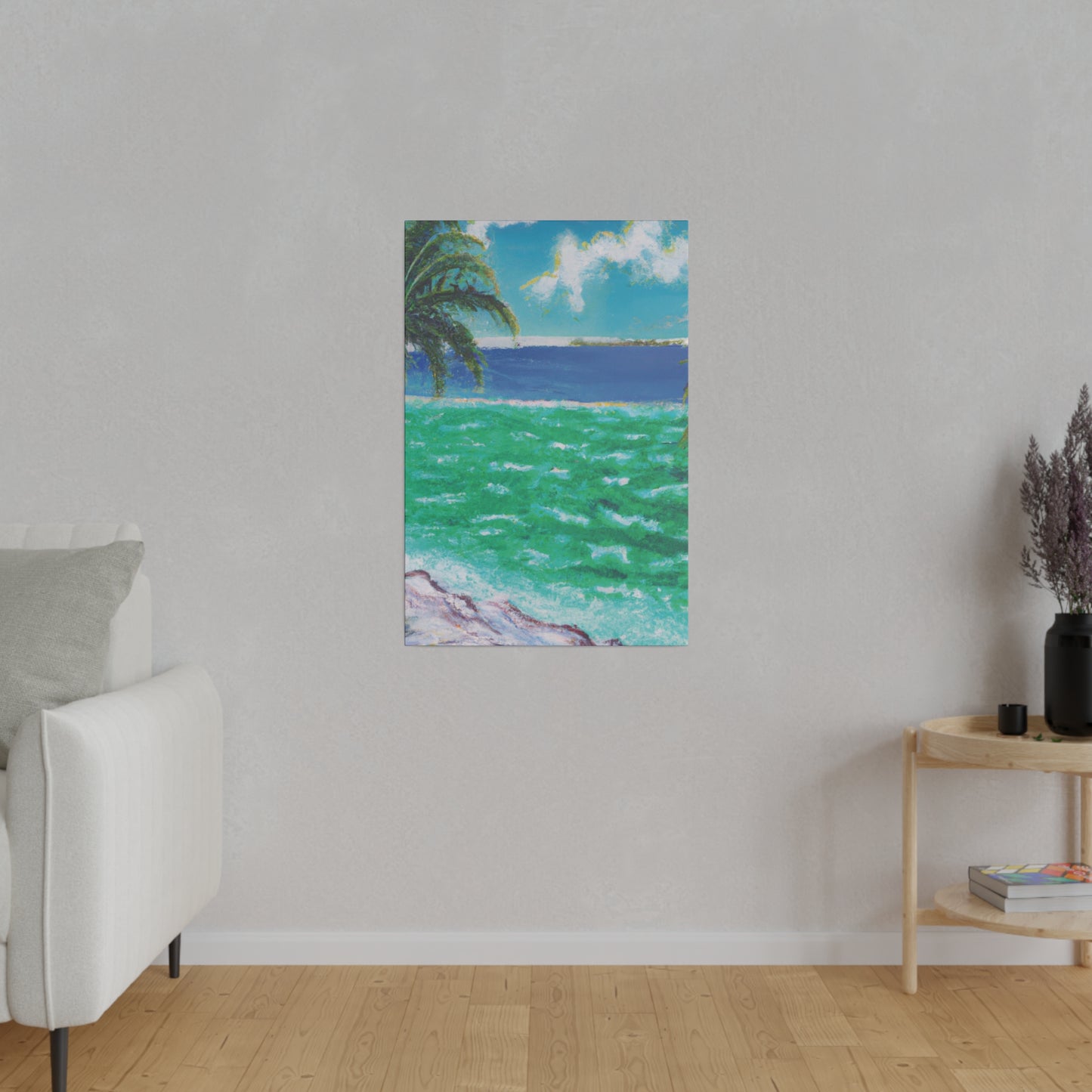 8274K - Bahamas Ocean Painting Print | Bahamas | Ocean | Beach | Poster | Home Decor | Wall Art | Canvas