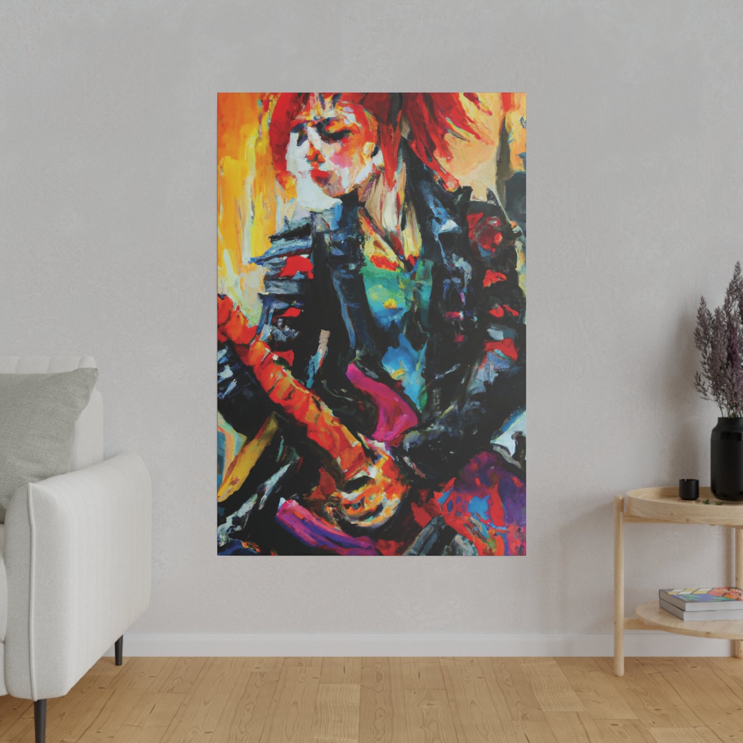 8596X - Rockstar Oil Painting Style Print | Poster | Home Decor | Wall Art | Music Art | Canvas