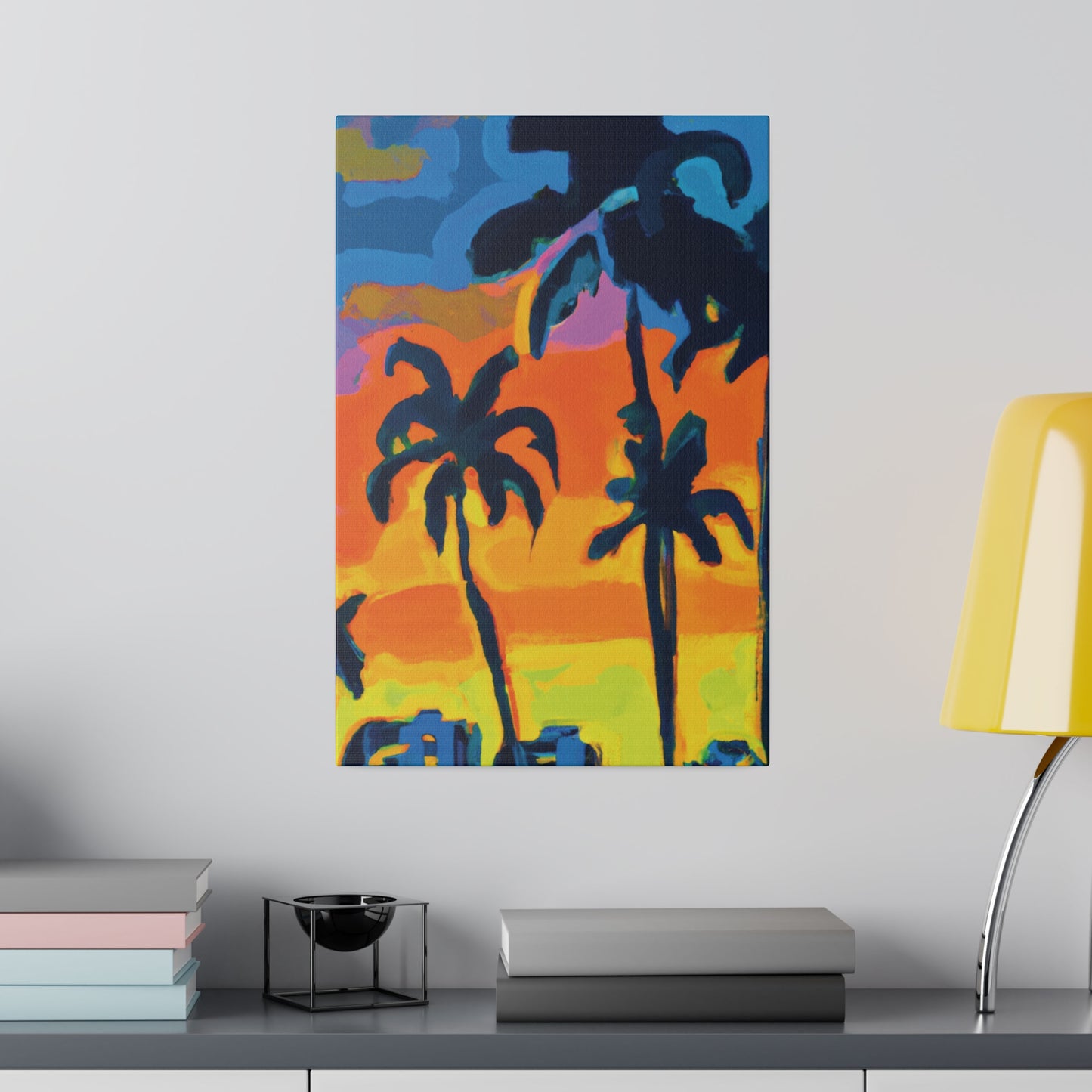 5462R - Miami Beach Sunset Painting Print | Miami | Beach | Sunset | Poster | Home Decor | Wall Art | Canvas