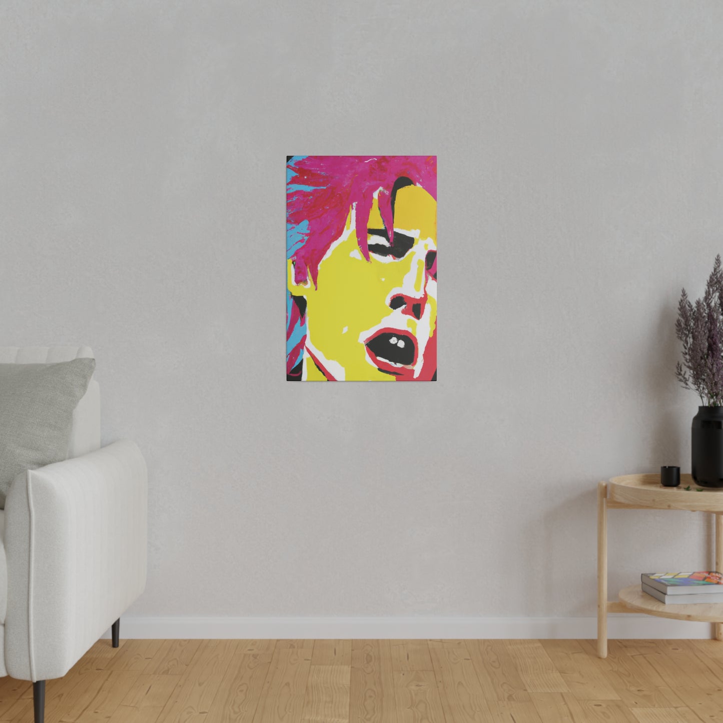 825J - Rockstar Painting Print | Face | Abstract | Poster | Home Decor | Wall Art | Music Art | Canvas