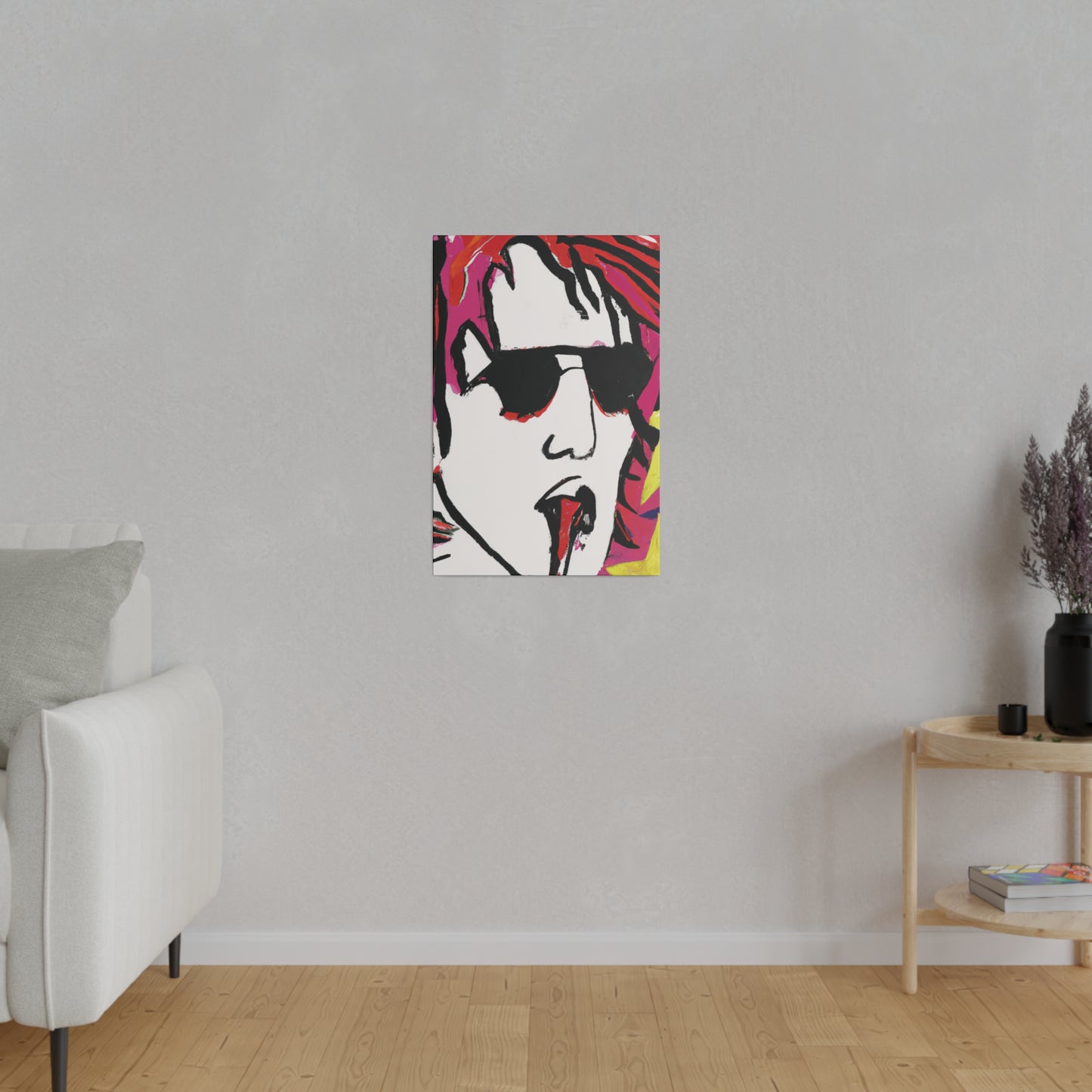 5233X - Rockstar Painting Print | Face | Abstract | Poster | Home Decor | Wall Art | Music Art | Canvas