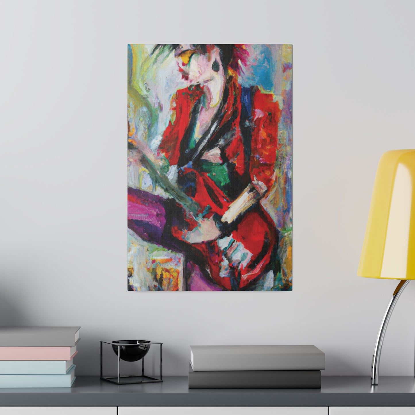 7962V - Rockstar Oil Painting Style Print | Poster | Home Decor | Wall Art | Music Art | Canvas