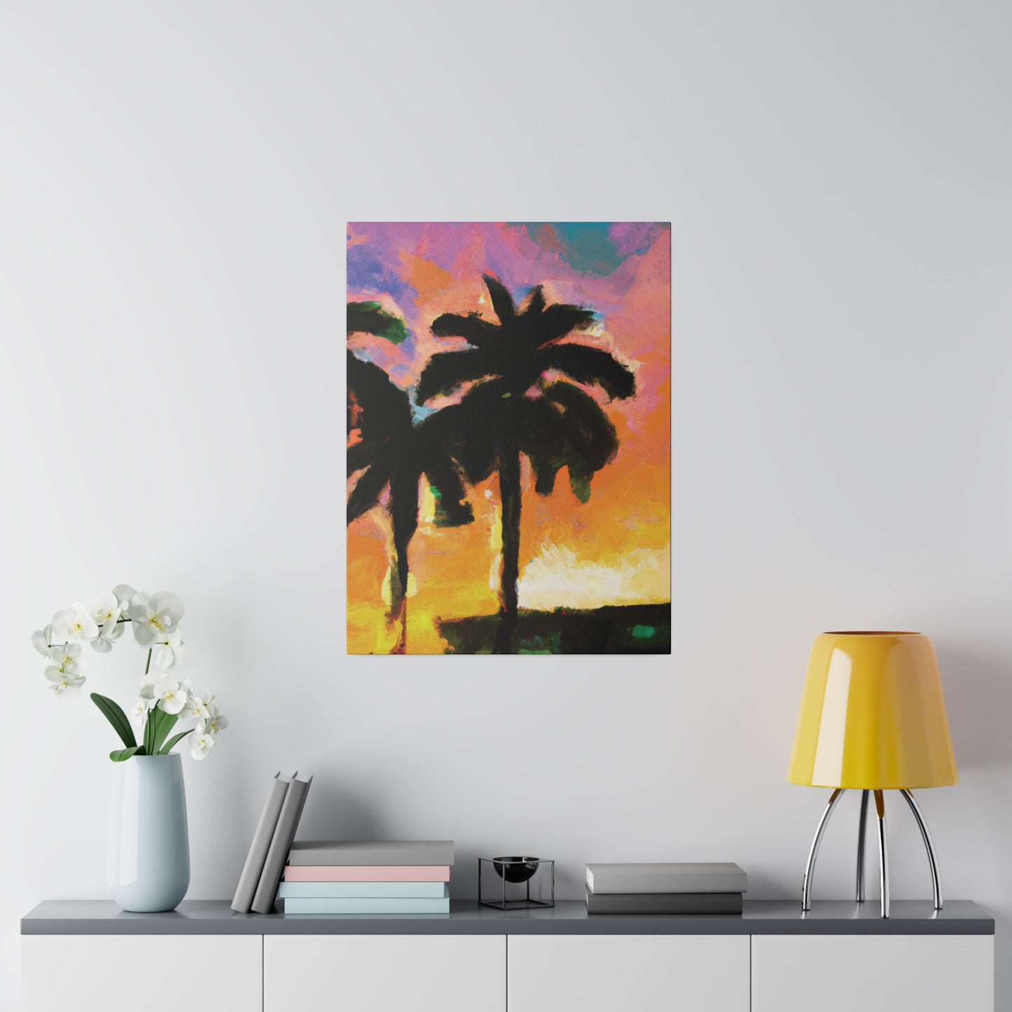 1532W - Miami Beach Sunset Painting Print | Miami | Beach | Sunset | Poster | Home Decor | Wall Art | Canvas